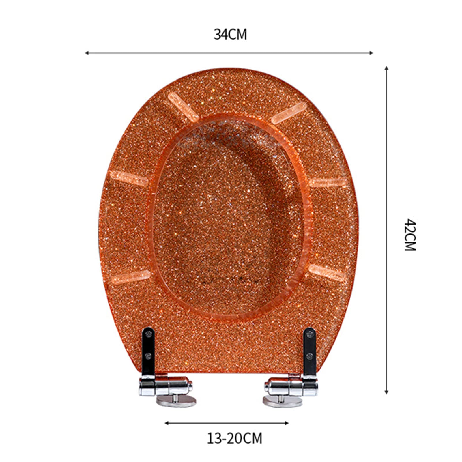 Soft Close Toilet Seat with Quick Release Hinges - Durable Resin Toilet Lid, Ergonomic Design & Easy Installation - Perfect for Bathroom, Home, RV & Office Use