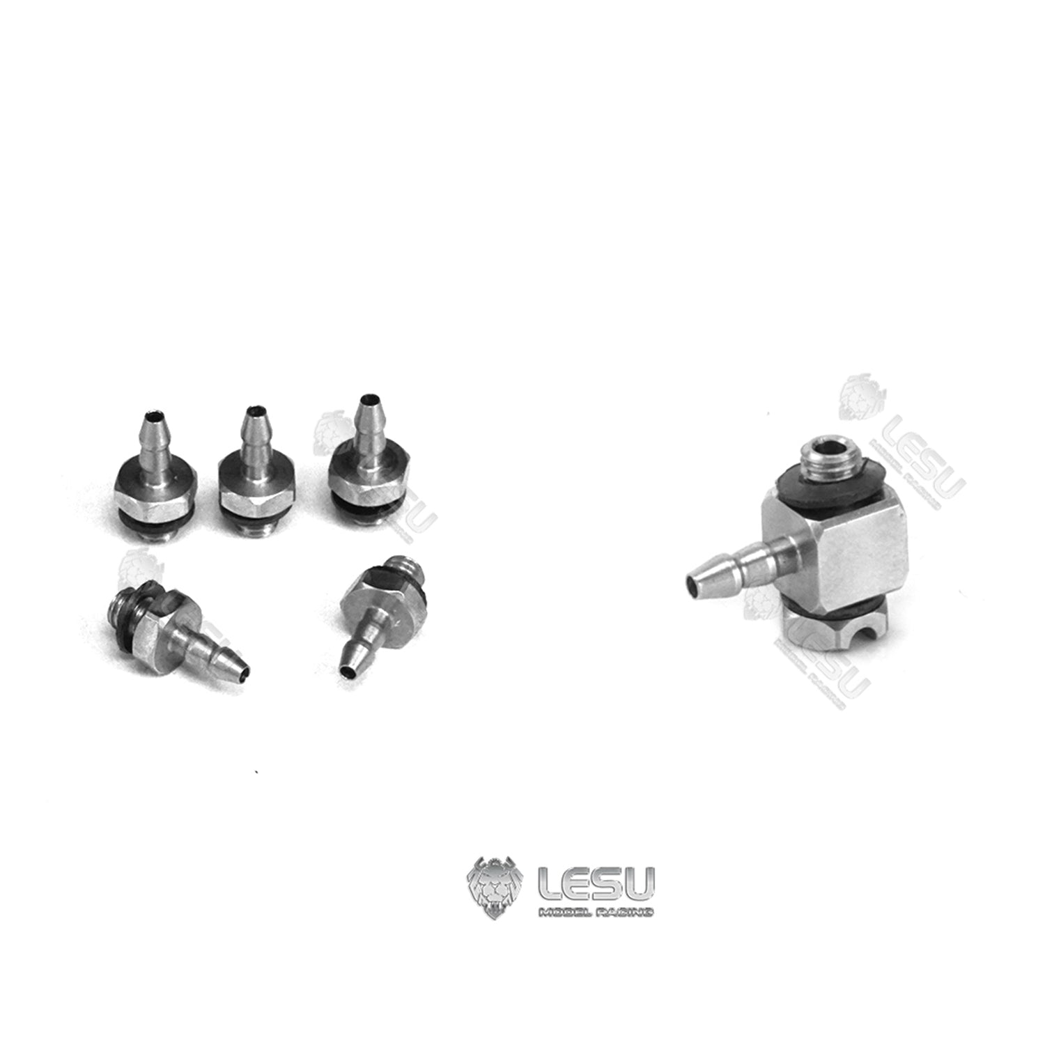 LESU M3 Stainless Steel Straight Nozzle 2.5x1.5mm for 1/14 Scale RC Hydraulic Excavator Truck - Compatible with TAMIYA DIY Model Cars | Durable Metal Pipe Fitting for RC Construction Vehicles & Heavy Equipment Models