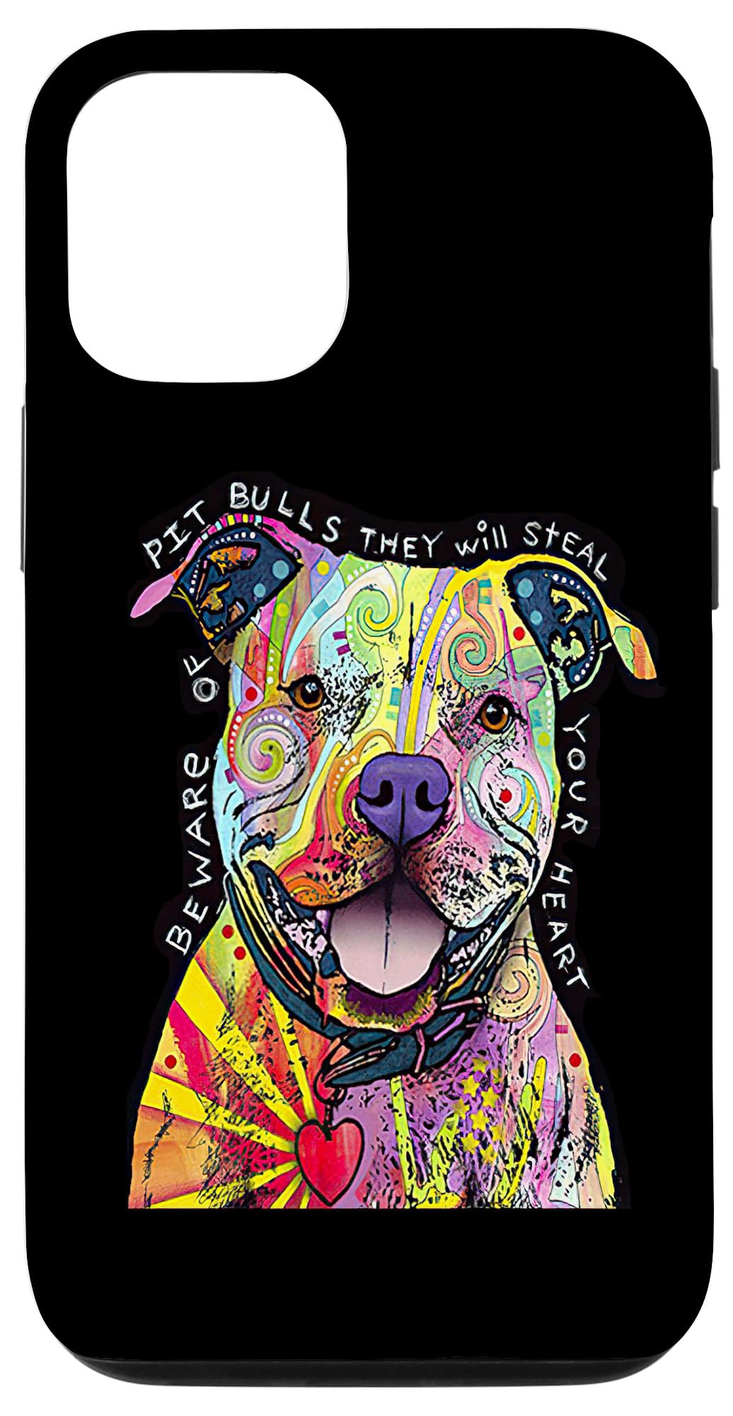 Pitbull Art iPhone 12/12 Pro Case - Funny Dog Design, Cute Sweet Birthday Gift for Dog Lovers | Perfect for Everyday Use & Special Occasions