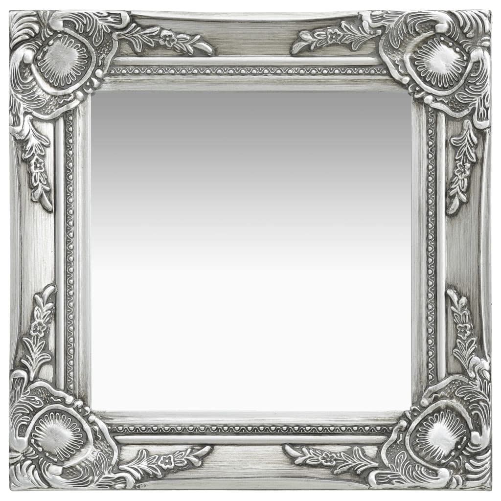 Baroque Style Wooden Framed Wall Mirror - 15.7