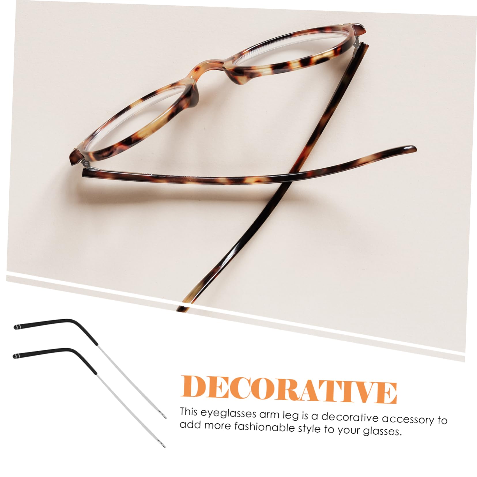 GLEAVI Metal Sunglasses Holder & Repair Kit - 1 Pair Glasses Temple Replacement Arms & Legs for Eyewear Frame Accessories | Perfect for Travel, Sports & Everyday Use