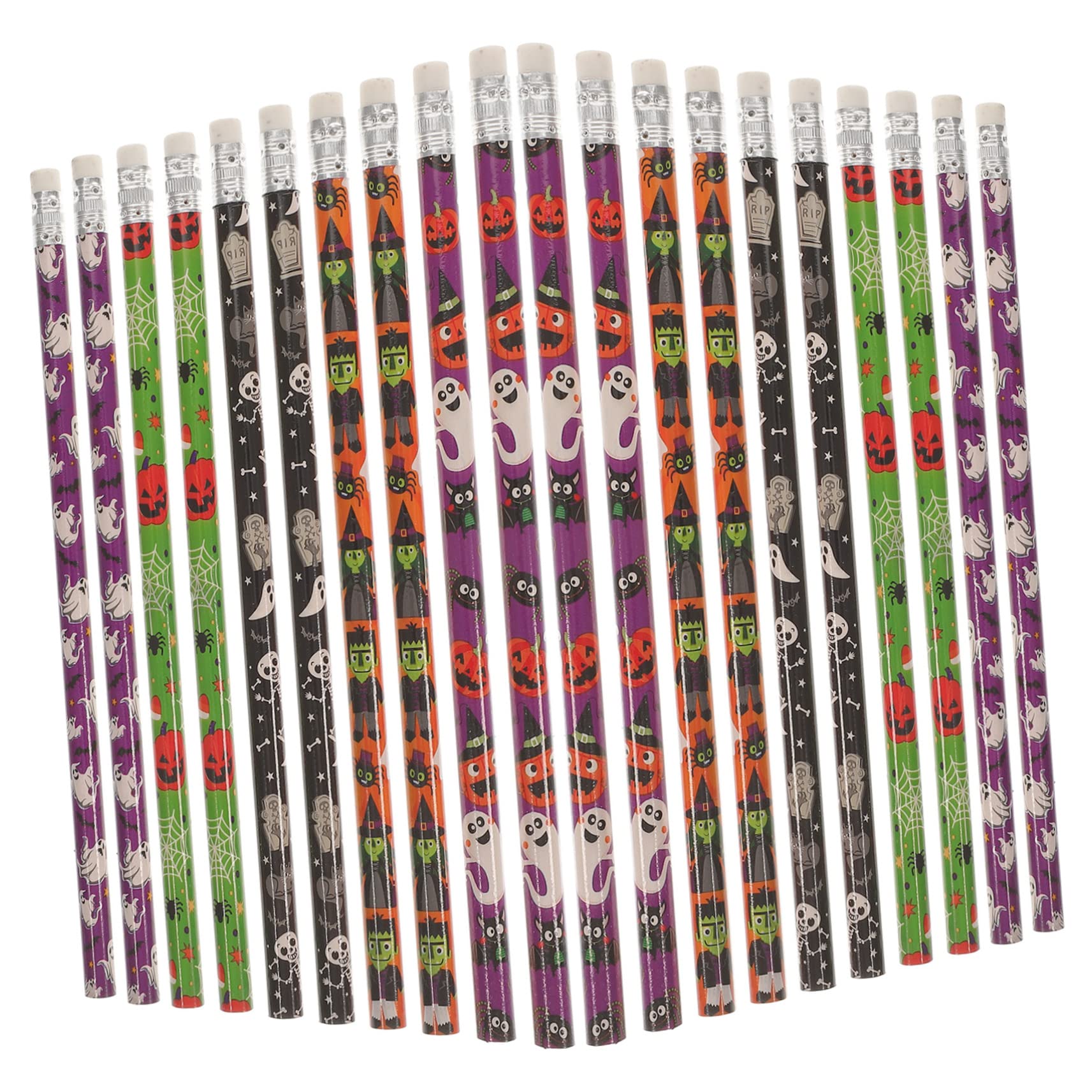 Operitacx 200 Pcs Halloween Pencils for Kids - Bulk Wooden Drawing Pencils with Erasers - Perfect for Classroom Treats, Party Favors, and Trick-or-Treat Gifts