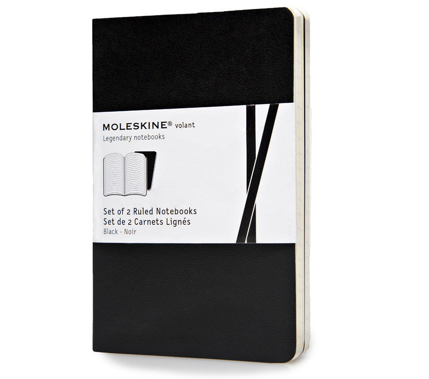 Moleskine Volant Notebook Set of 2 - Pocket Ruled Journal for Notes, Sketches & Daily Planning - Perfect for Students, Travel & Office Use
