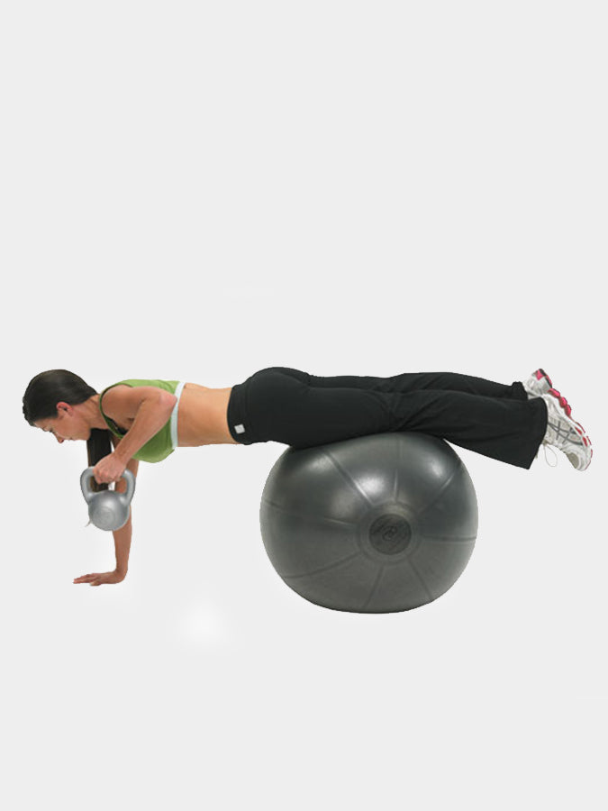 Yoga Mad 500Kg Heavy Duty Professional Swiss Exercise Ball 65cm - Graphite Color for Home Gym, Pilates & Yoga Workouts