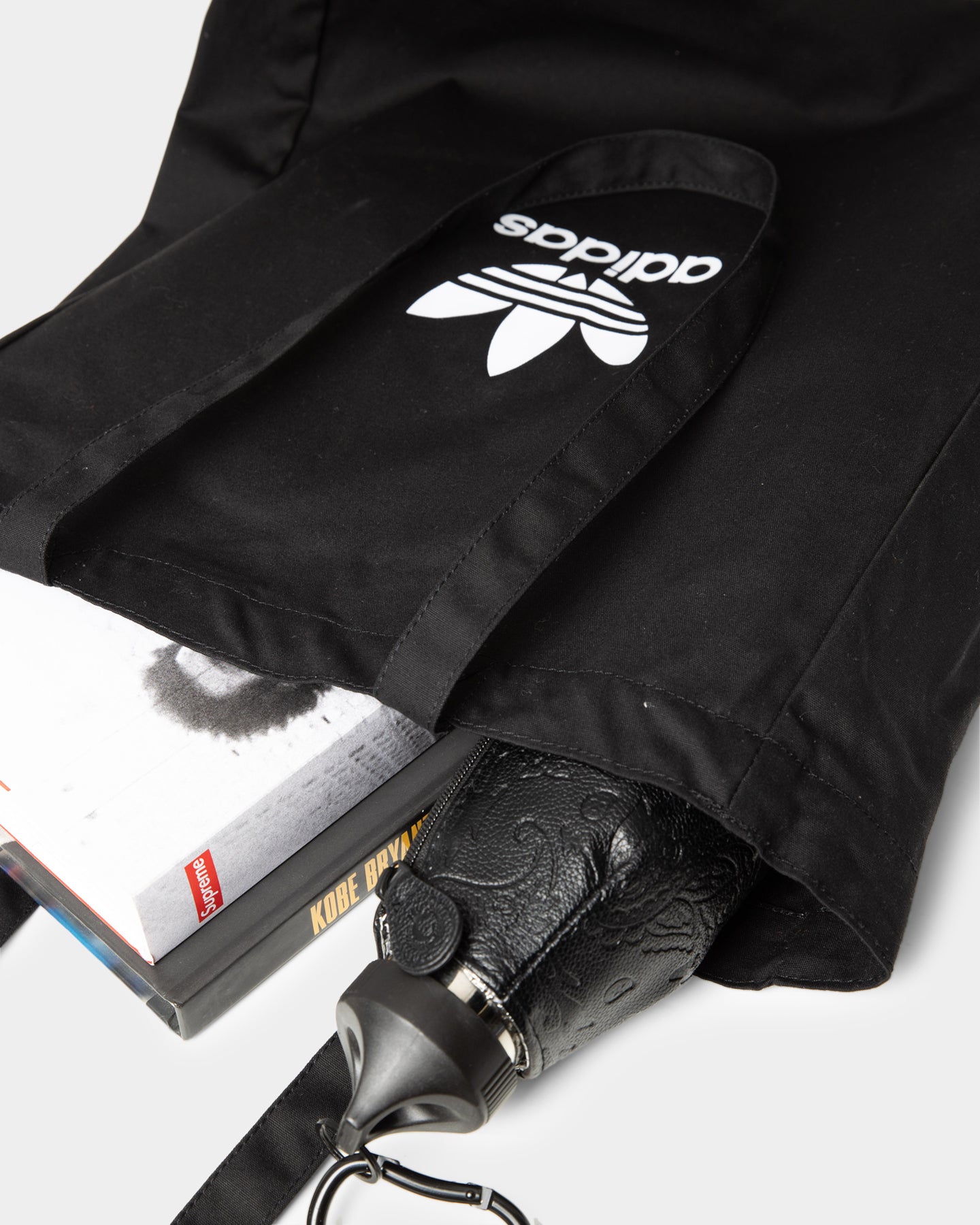 Adidas Adicolor Shopper Bag - Black Unisex Tote Bag for Gym, Travel & Everyday Use | Lightweight & Durable