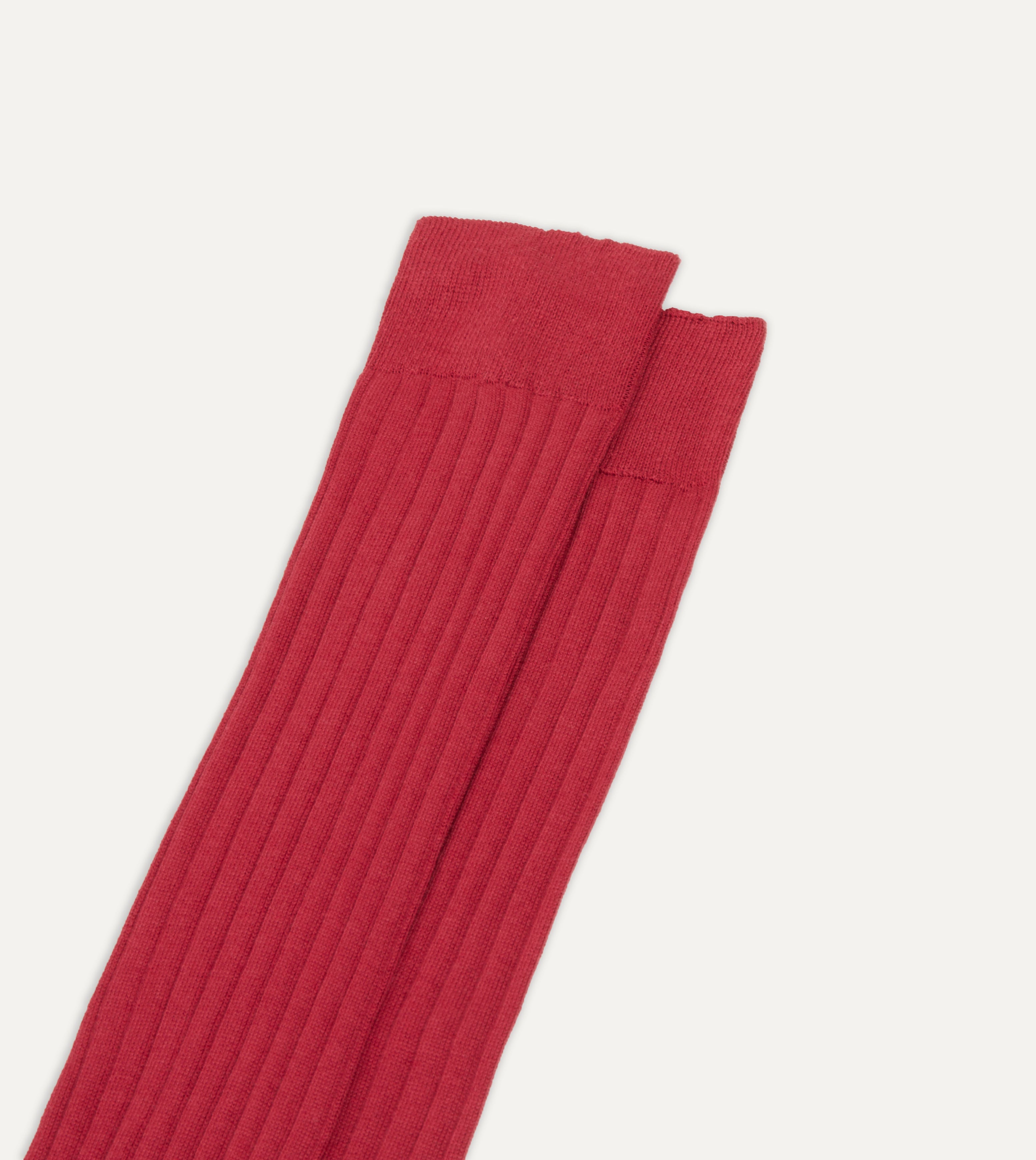 Premium Red Cotton Over the Calf Socks for Men & Women - Comfortable, Breathable & Durable - Perfect for Work, Hiking & Everyday Wear