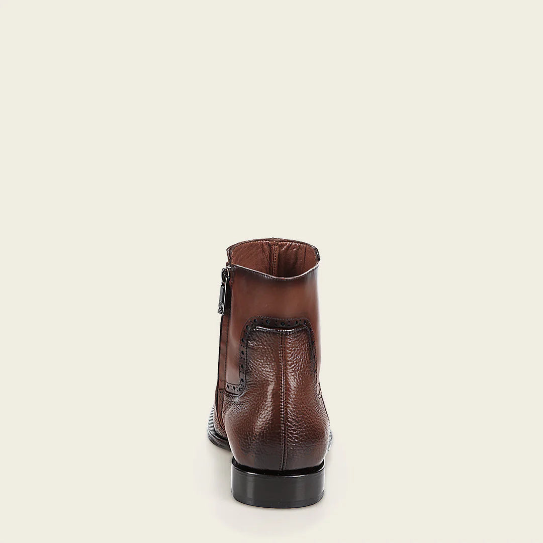 Franco Cuadra Men's Honey Dress Casual Deer Leather Ankle Boots - Comfortable & Stylish for Outdoor, Office & Date Nights