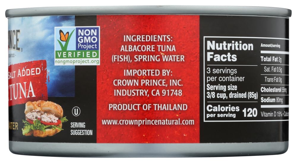 Premium Albacore Tuna in Water - No Salt Added, 12 Pack (12 Oz Cans) | Wild Caught, High Protein, Keto & Paleo Friendly | Perfect for Salads, Sandwiches & Healthy Meal Prep