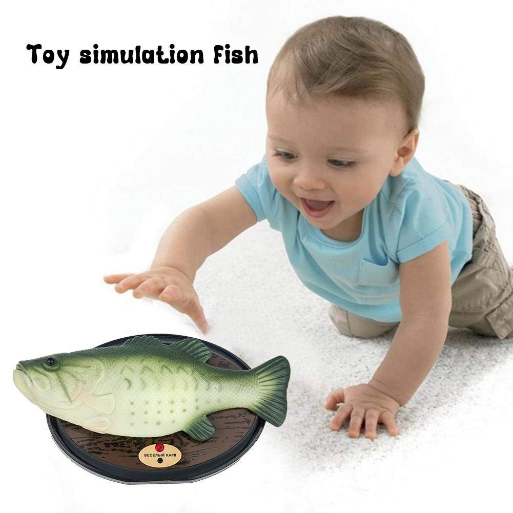 Funny Singing Electronic Fish Toy - Movable Plastic Simulation Fish with Music Box, Beating & Singing - Perfect for Gag Gifts, Prank Toys, and Home Decor