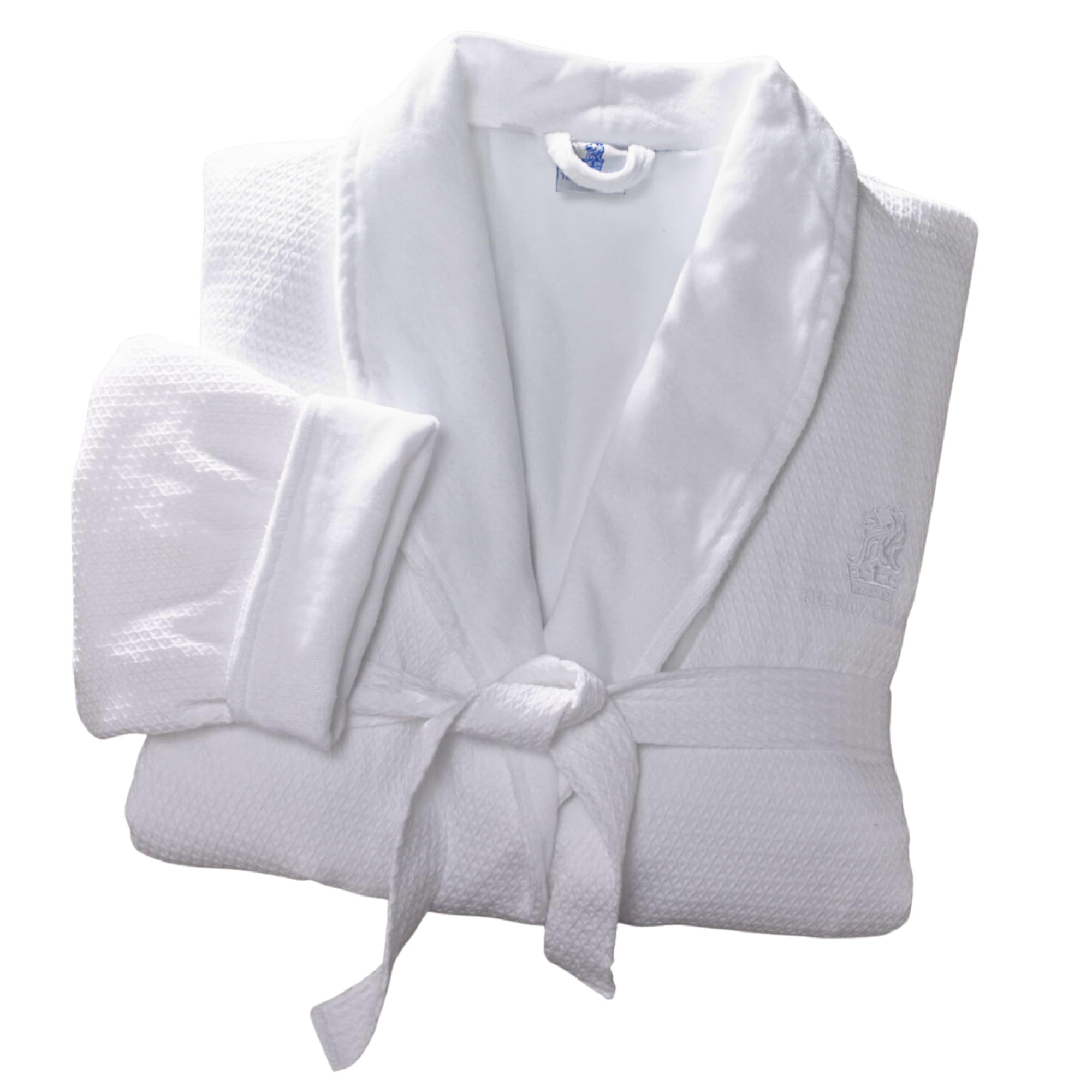 Luxury The Ritz-Carlton Diamond Waffle Robe for Men & Women - Soft White Bathrobe with Waffle Weave - One Size Fits Most - Perfect for Spa, Hotel, and Home Relaxation