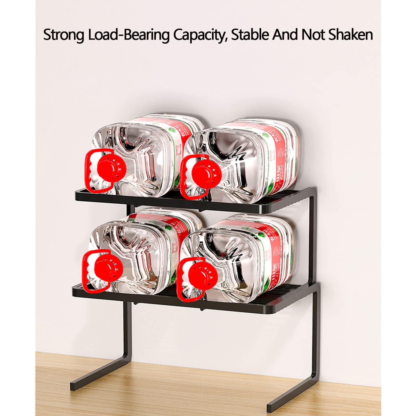 3-Tier Wrought Iron Desktop Organizer - Multifunctional Storage Shelf for Computer Desk, Books & Office Supplies | Space-Saving Design for Dorm, Kitchen & Home Office Organization