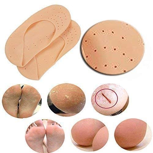 Dabster Anti Crack Heel Silicone Gel Foot Protector Socks - Moisturizing & Pain Relief for Cracked Feet, Heel Pads for Women - Perfect for Overnight Foot Care, Dry Skin Repair & Comfortable Daily Wear