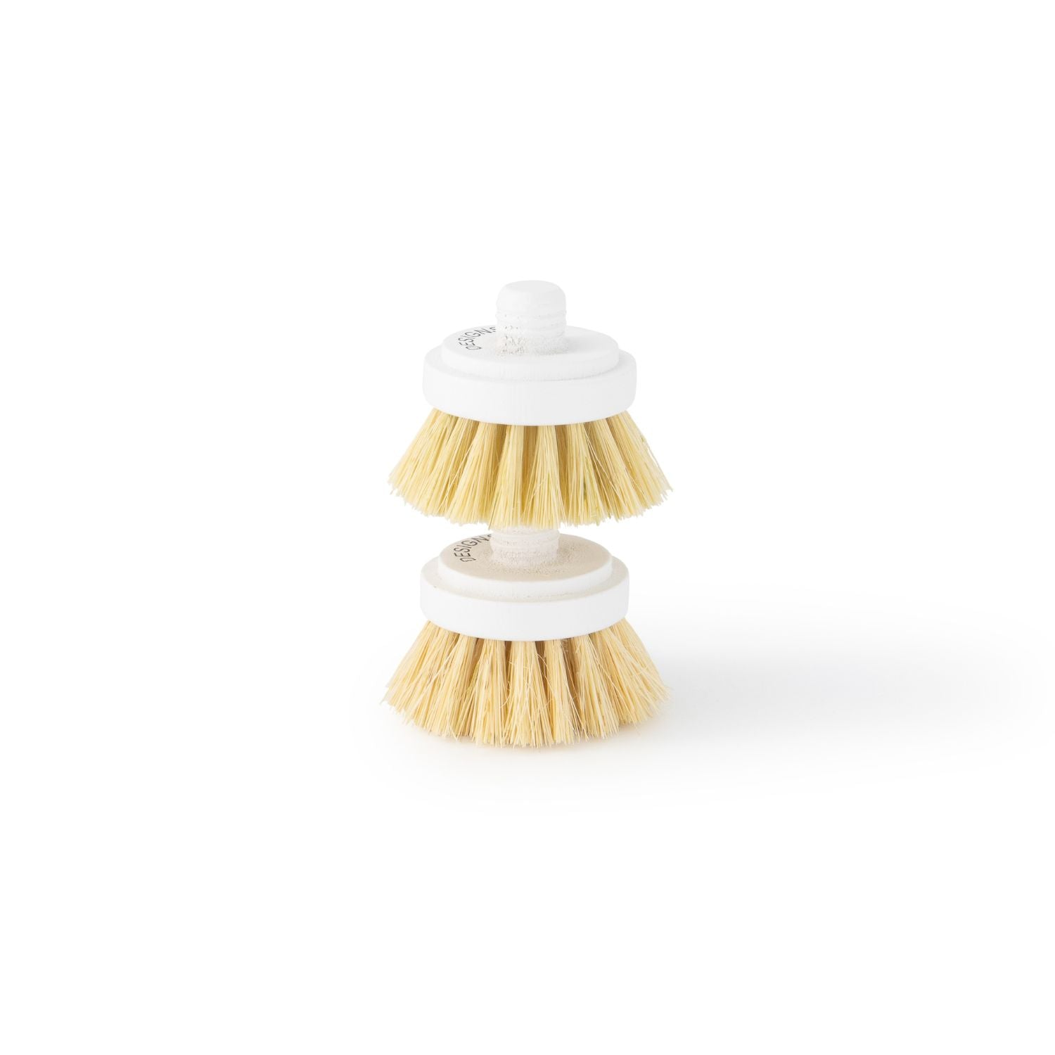 Eco-Friendly Dish Brush Replacement Heads - Set of 2, White | Sustainable Kitchen Cleaning Brush Heads for Dishwashing & Household Cleaning