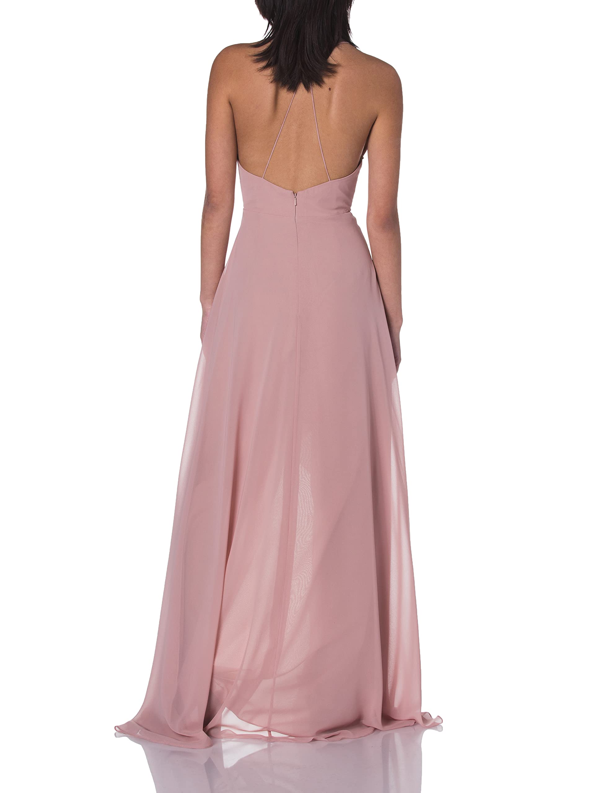Jenny Yoo Farrah Halter Faux Wrap Chiffon Dress for Women | Elegant Formal Gown for Weddings, Prom & Special Occasions