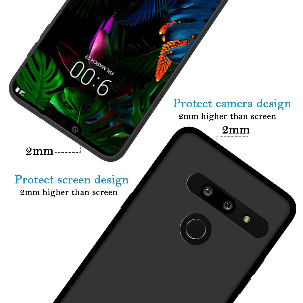 Custom LG G8 ThinQ Phone Case - Personalized Photo & Text Name - Anti-Scratch Shock-Resistant Soft TPU Protective Cover (Black) - Perfect for Everyday Use, Travel & Gifts