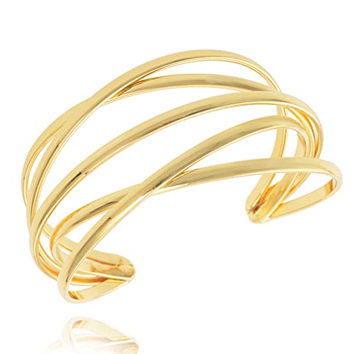 Elegant Gold & Silver Cuff Bracelets for Women - Rose Gold Bangle Bracelet Set for Everyday Wear or Special Occasions | Perfect Gift for Birthday, Anniversary & Valentine's Day