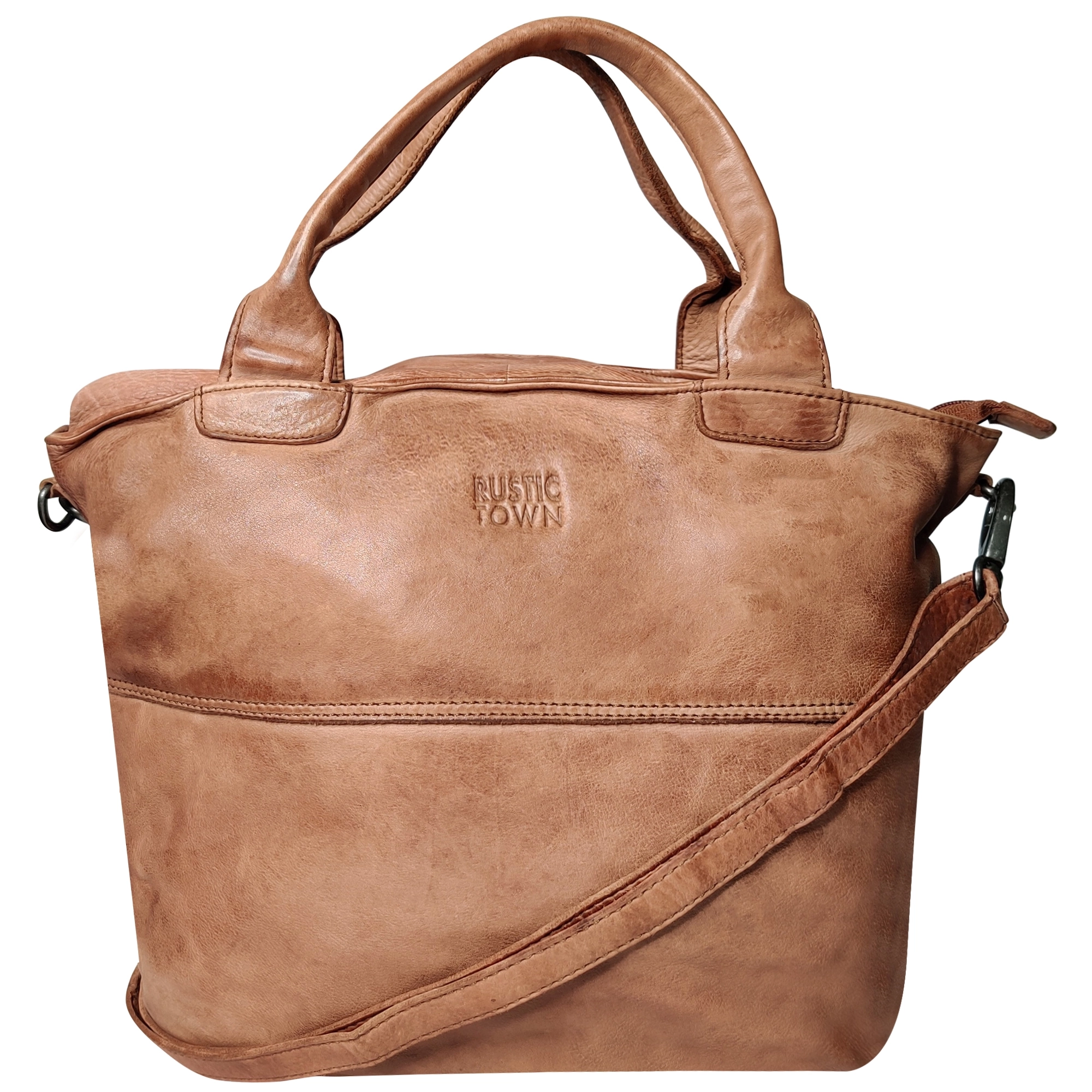 Premium Genuine Leather Tote Bag for Women - Stylish Cognac Brown Handbag - Perfect for Work, Travel & Everyday Use