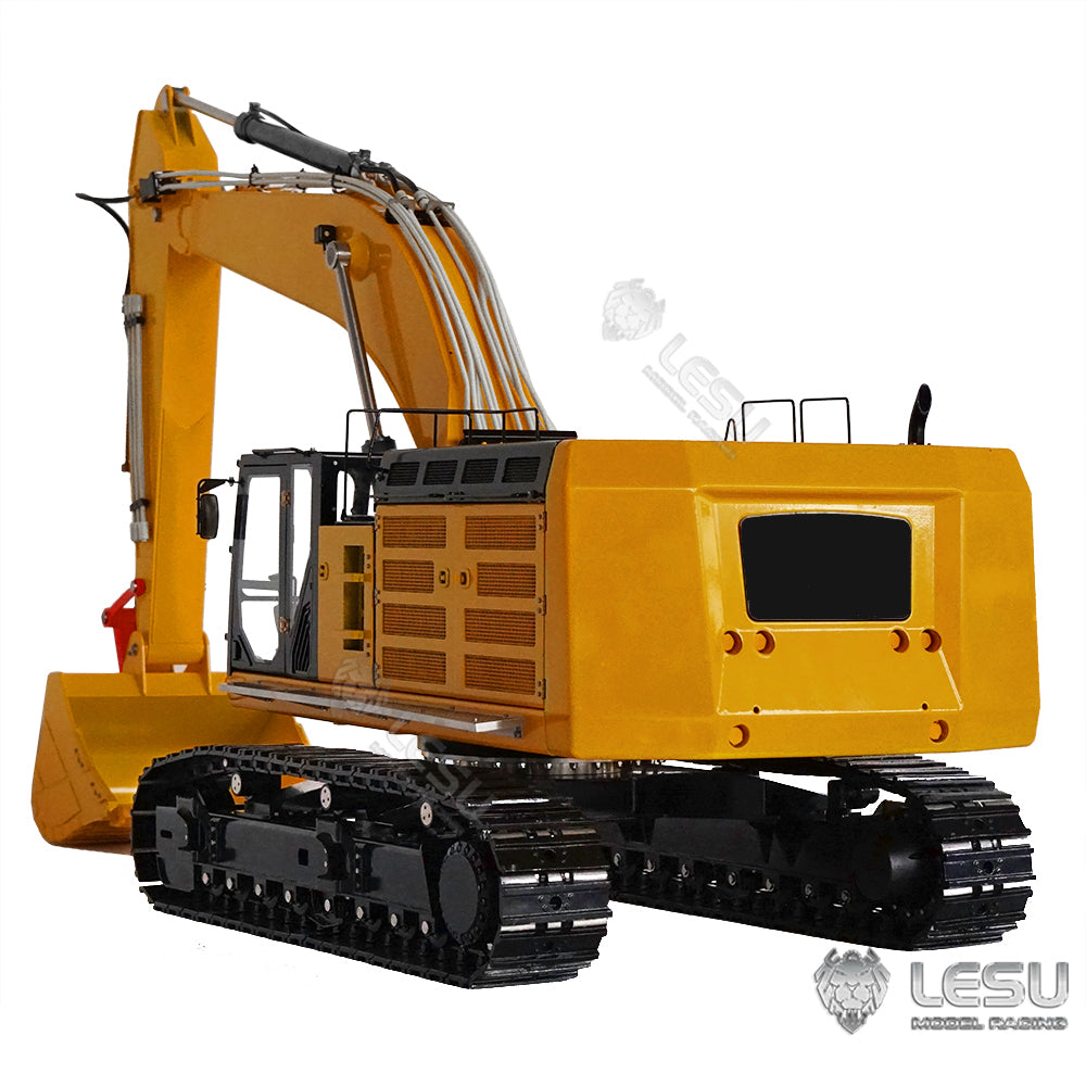 LESU 1/14 Scale Hydraulic RC Excavator 374F - Fully Assembled & Painted Radio Controlled Digger with Metal Protective Fences & Hydraulic Quick Coupler Bucket - Perfect for Construction Enthusiasts, Collectors, and RC Hobbyists