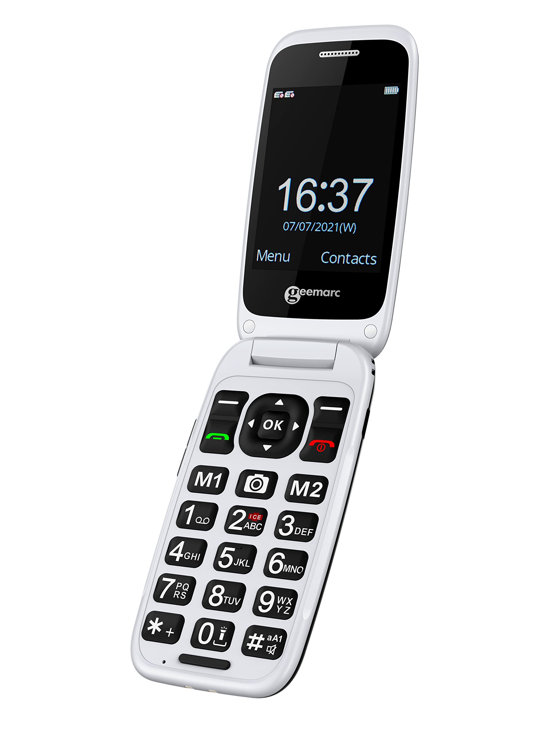 Geemarc CL8700-4G Amplified Clamshell Mobile Phone for Seniors & Hearing Impaired - Large Button Hearing Aid Compatible Phone with SOS Emergency Button, Bluetooth & One-Touch Memory - Unlocked UK Version - Ideal for Home Use & Emergency Situations
