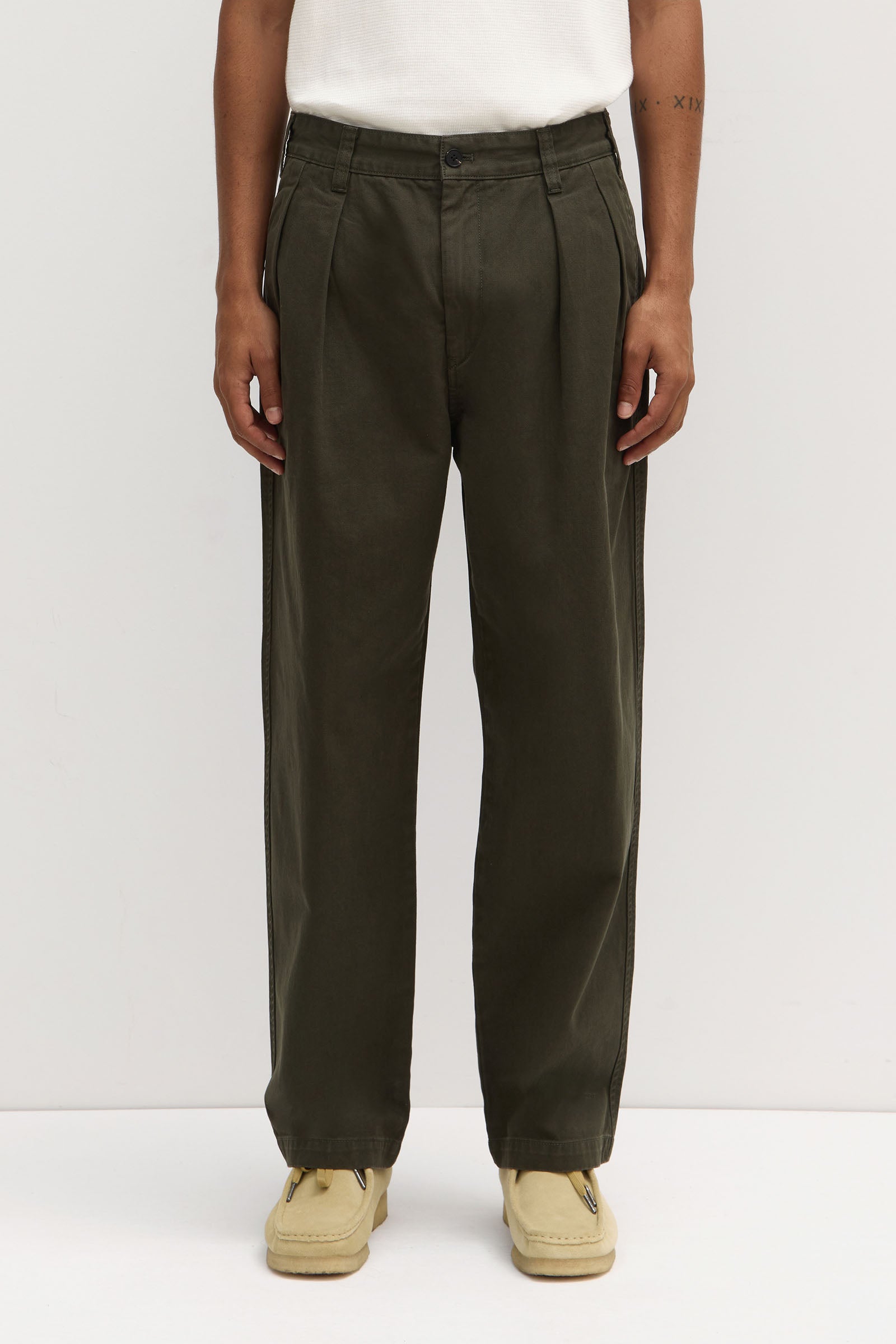 Miles Pleated Chino Pants for Men - Comfortable Slim Fit Dress Pants for Office, Business Casual & Formal Occasions