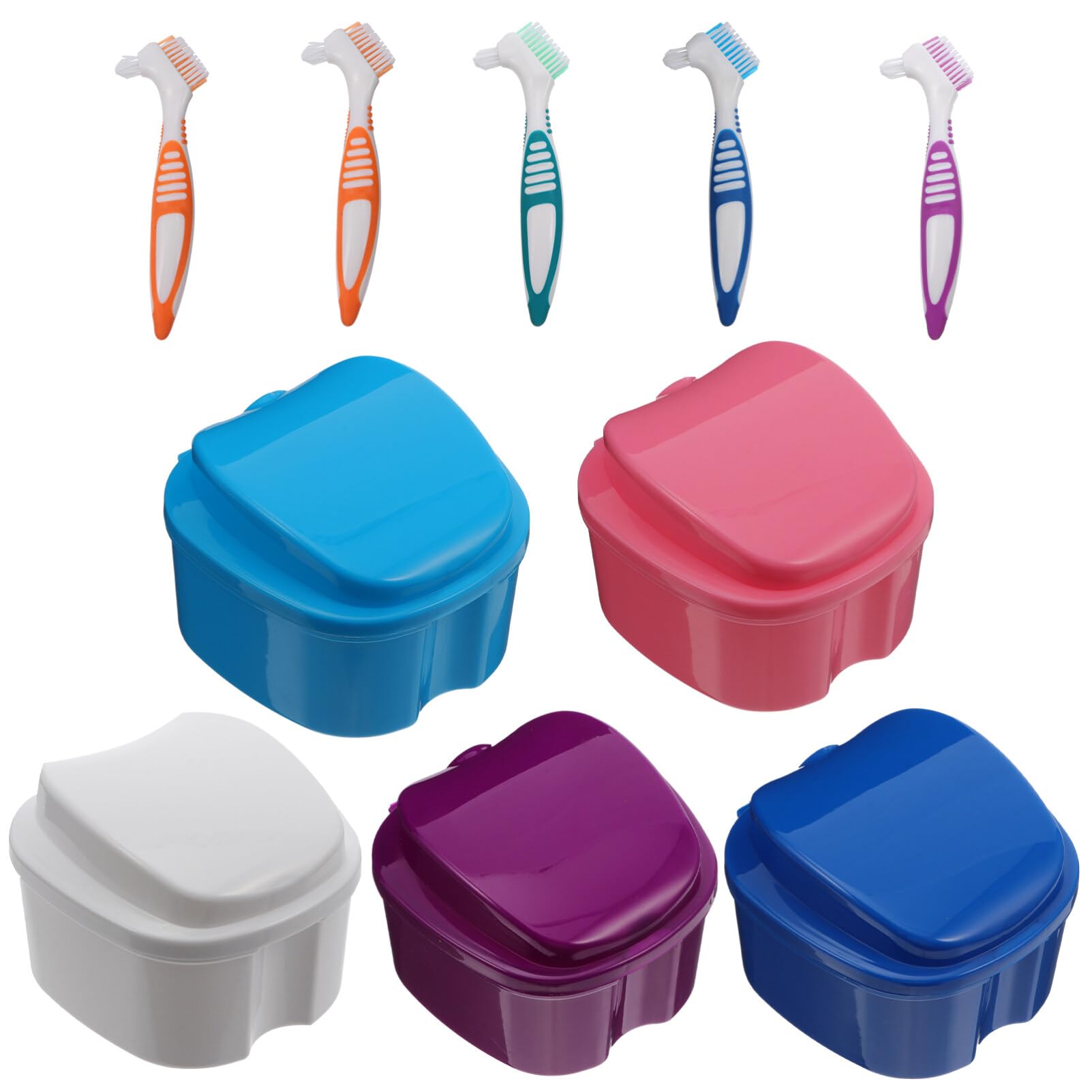 Healifty 10-Piece Bathroom Storage Box Set with Rinsing Basket - Mixed Colors for Toothbrush, Cosmetics & Toiletries Organization - Perfect for Shower, Vanity & Bathroom Decor