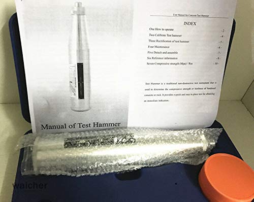 Schmidt Hammer Rebound Tester - Concrete Strength Testing Instrument | Non-Destructive NDT Tool for Construction & Engineering Projects | Perfect for On-Site Quality Control & Structural Assessment