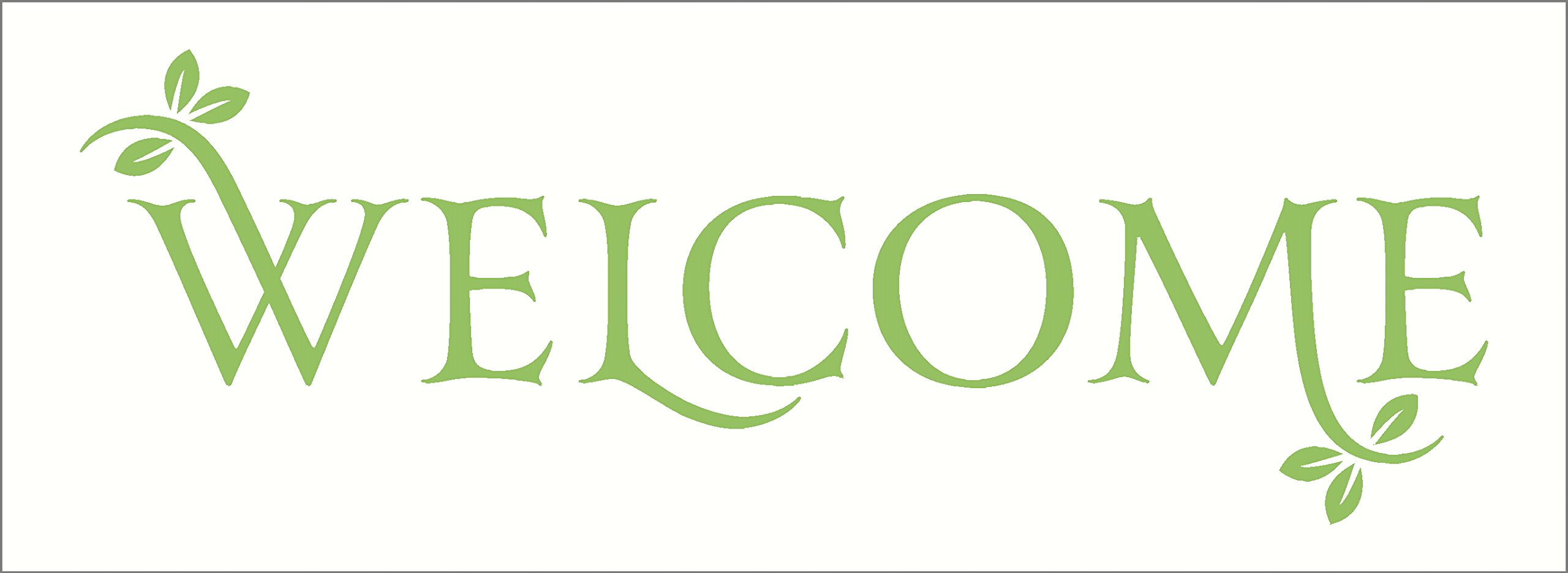 Large Welcome Quote Wall Decal with Leaves - Entryway Decor for Home