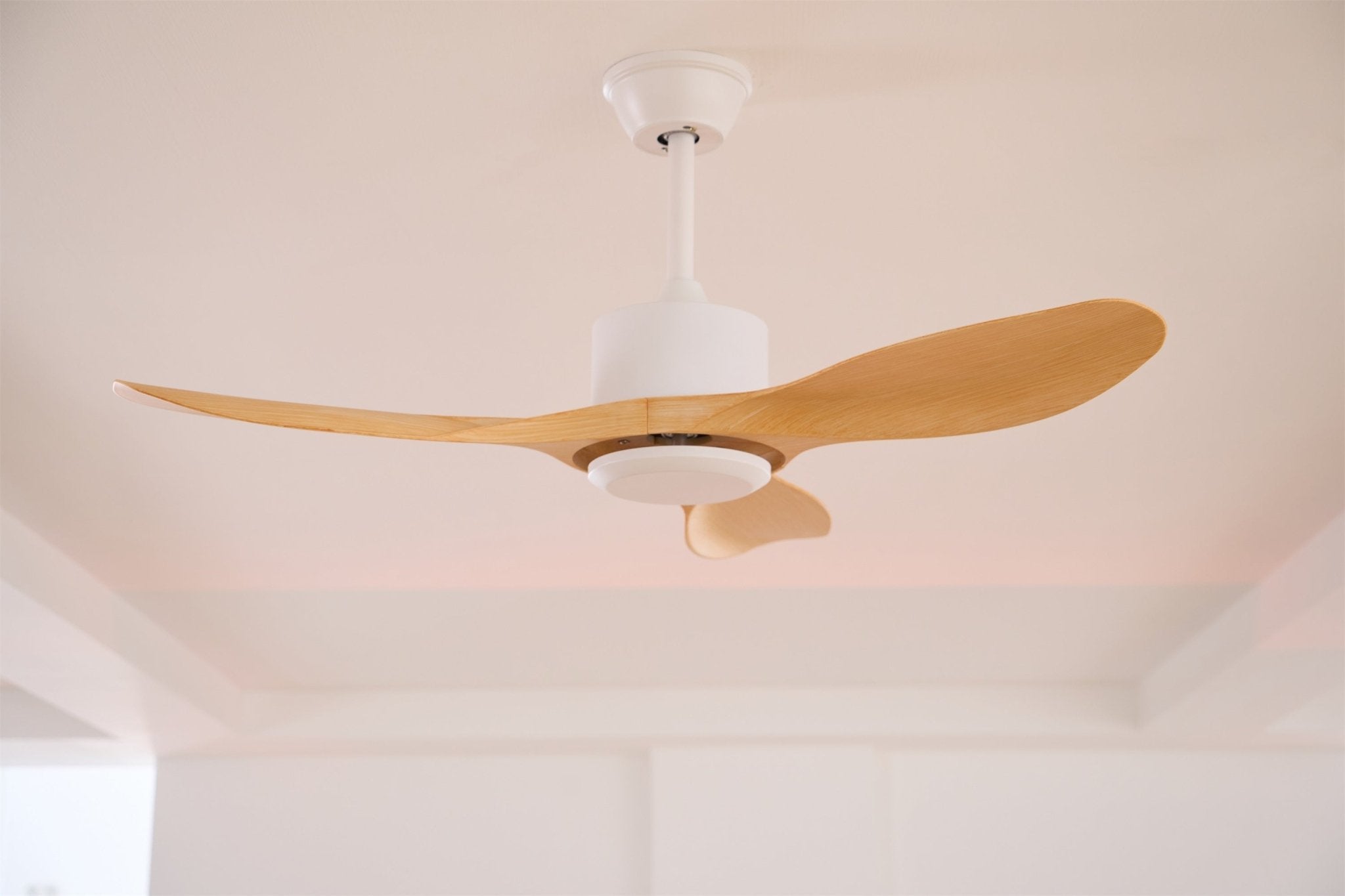 Amelia Ceiling Fan with Light - 52 Inch Modern Flush Mount Indoor Ceiling Fan - Quiet Reversible Motor - 3 Speeds - Remote Control - Perfect for Living Room, Bedroom, and Office