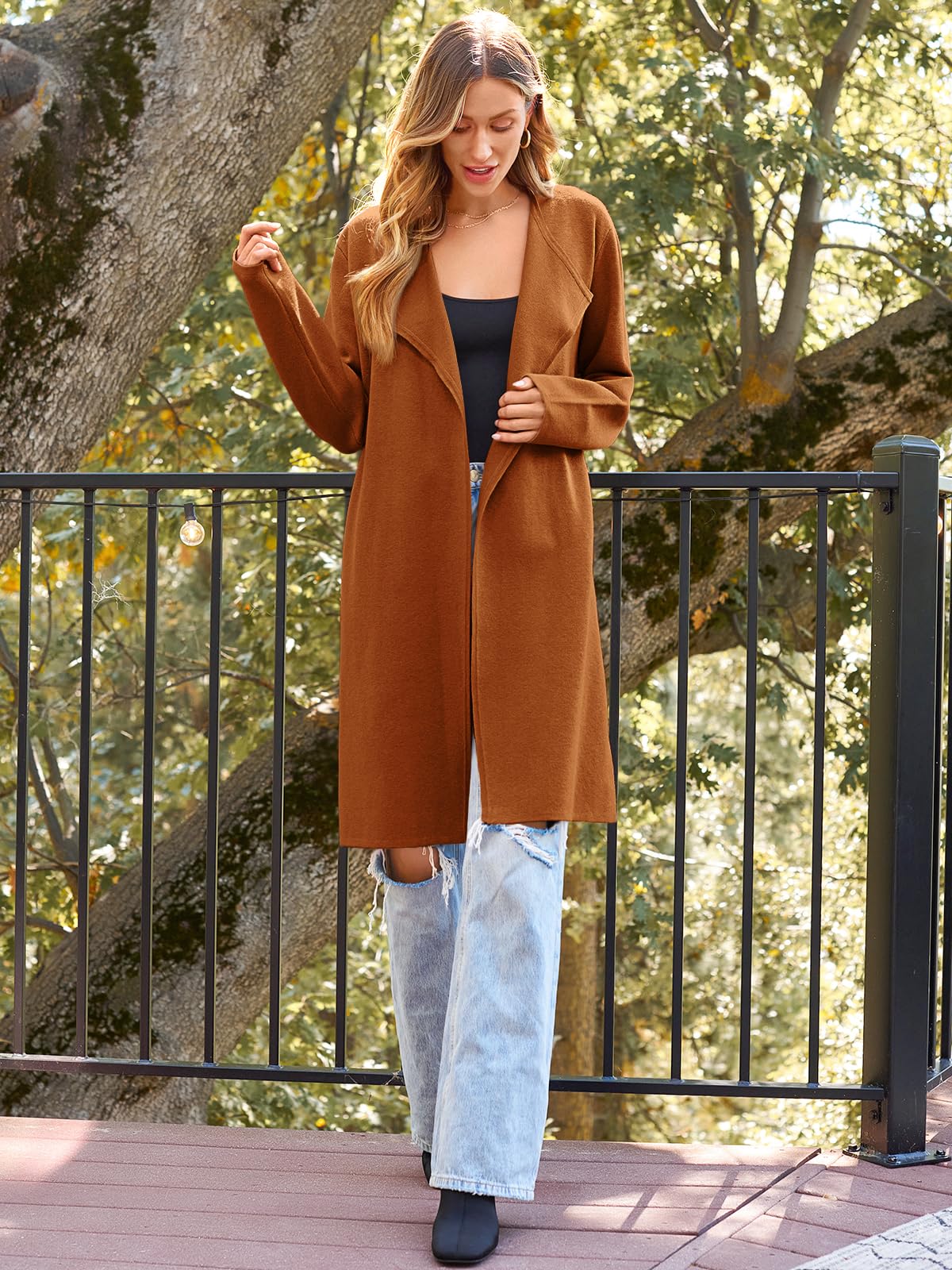 LILLUSORY Women's Oversized Long Cardigan Sweater - Soft Knit Winter Coatigan Jacket for Fall & Winter | Stylish Layering Piece for Work, Dates & Casual Outfits
