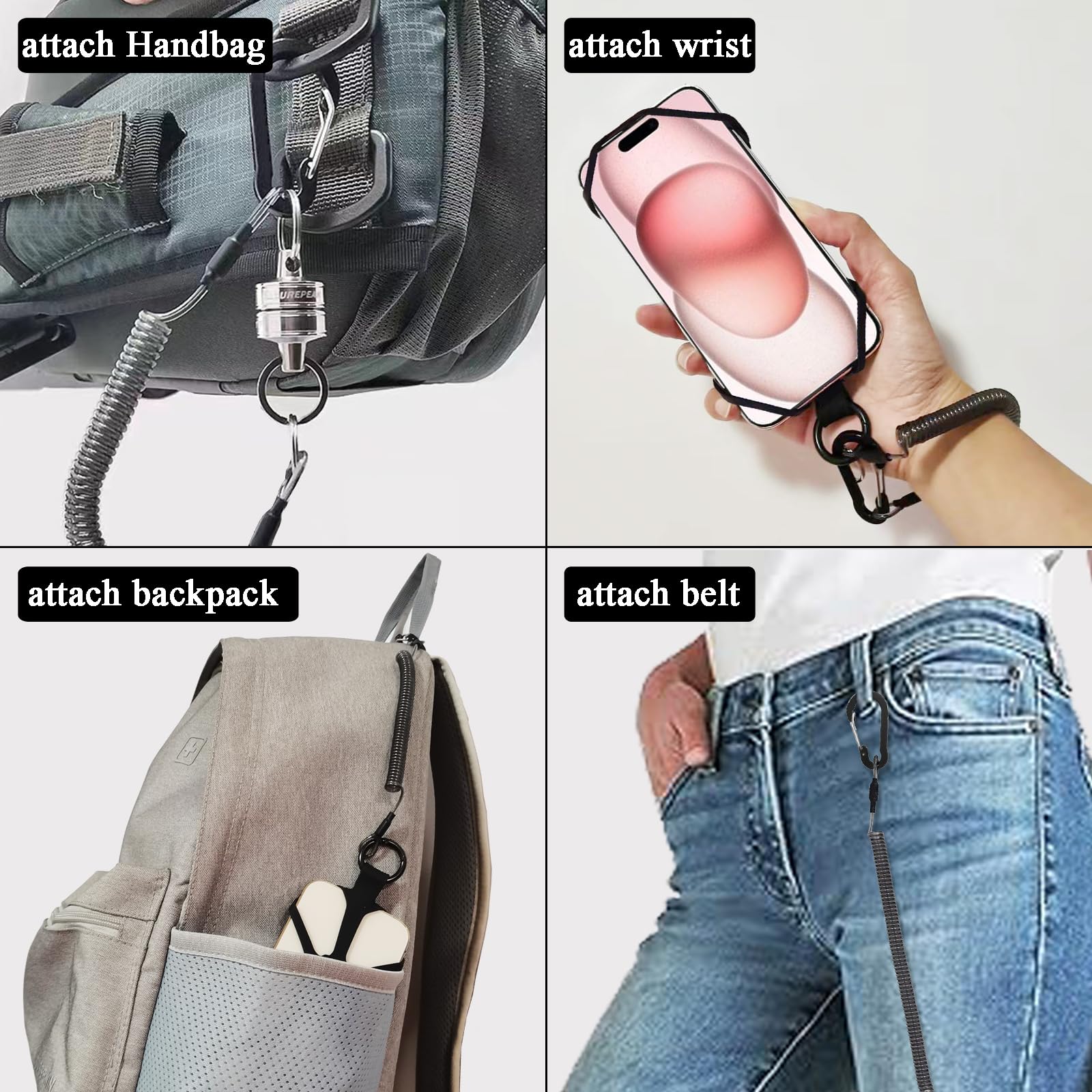 Anti-Theft Phone Lanyard for iPhone & Smartphones - Adjustable Phone Tether Strap with Secure Hook - Perfect for Travel, Work, Gym & Outdoor Activities