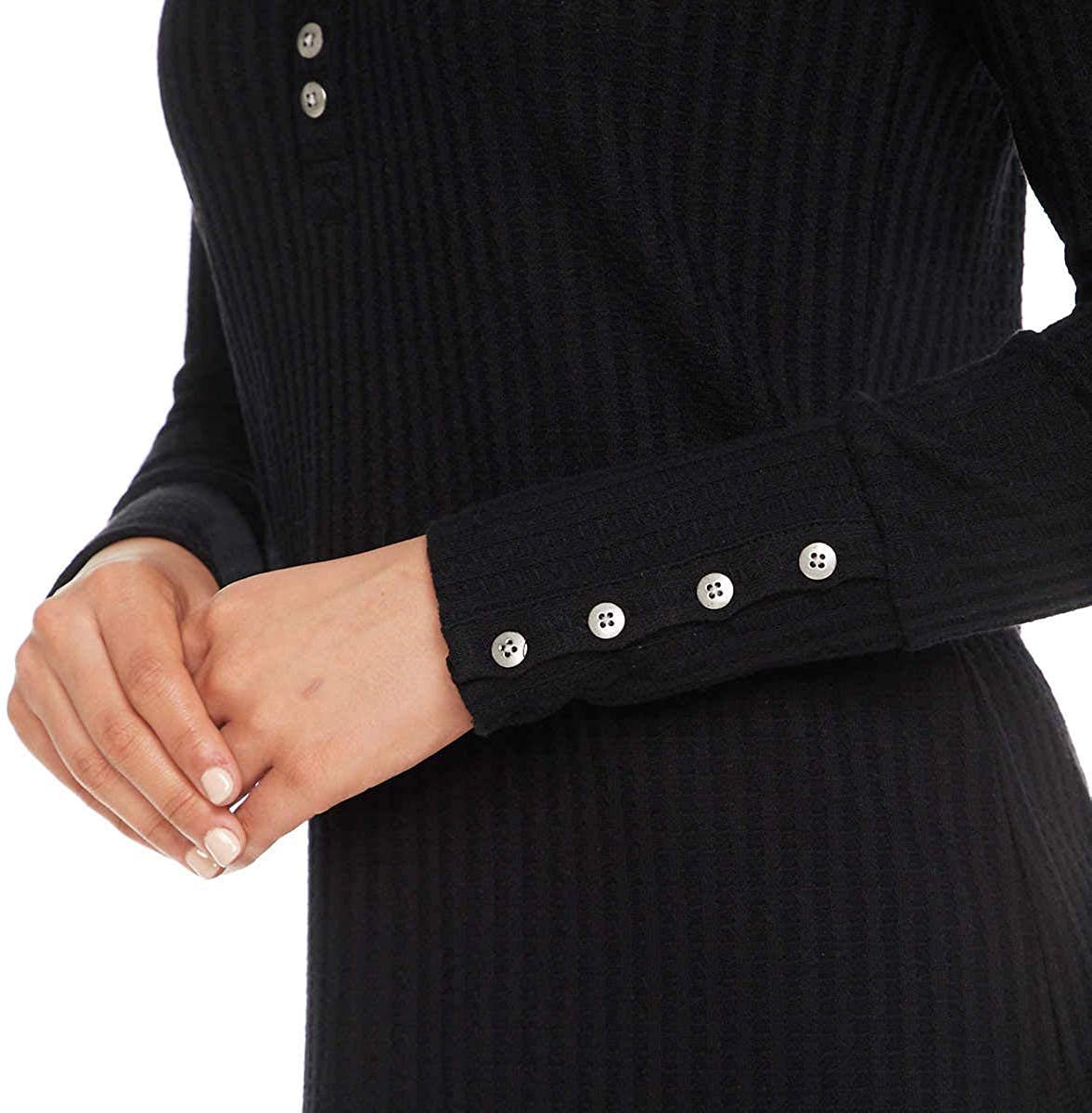 CHASER Women's Long Sleeve Waffle Knit Thermal Tunic Sweater Top - Cozy Winter Layering for Casual Outfits & Outdoor Activities