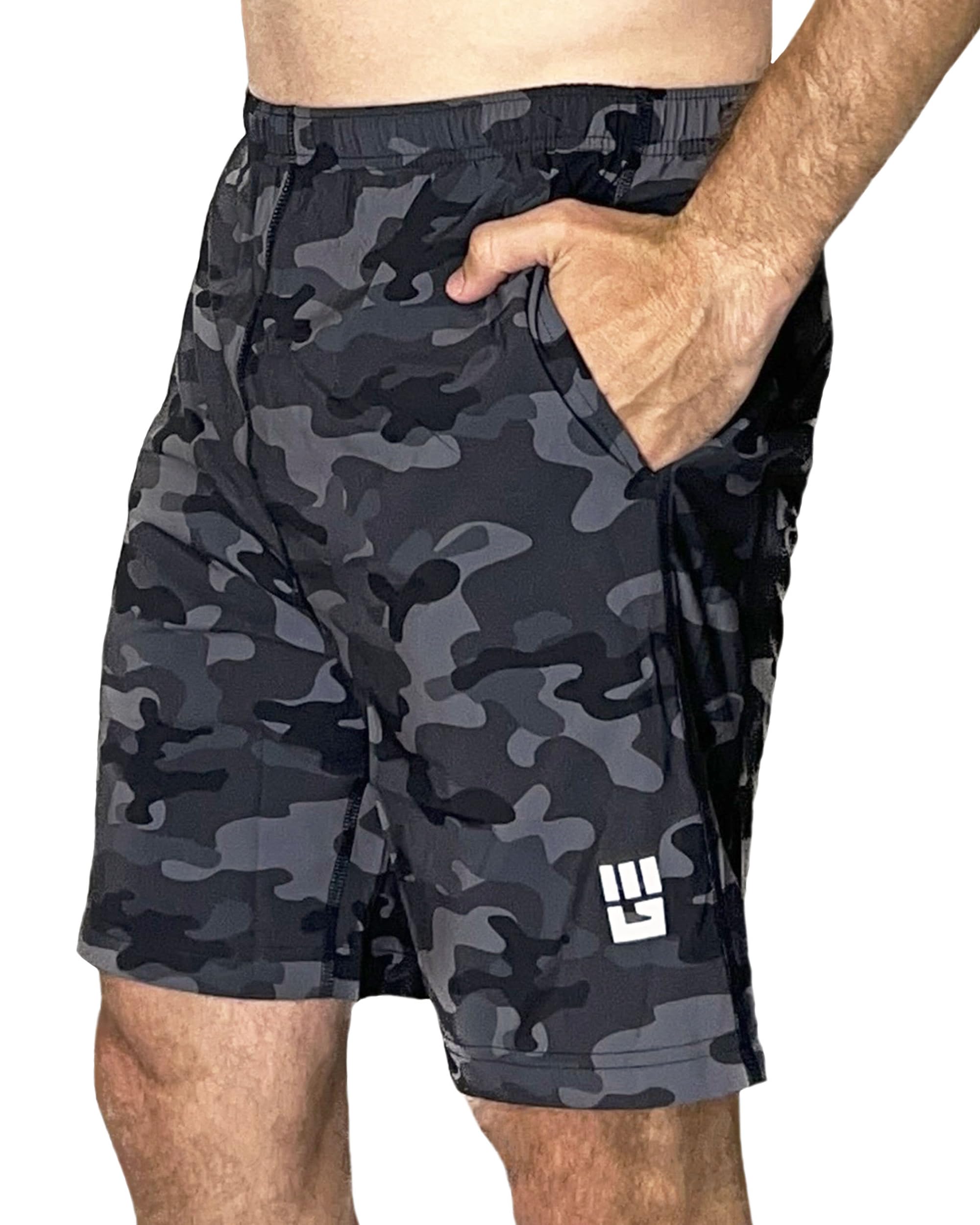 7 Inch Quick Dry Running Shorts for Men - Lightweight Black Athletic Shorts with Inseam & Zipper Pockets - Perfect for Gym, Fitness Training, Jogging & Outdoor Workouts