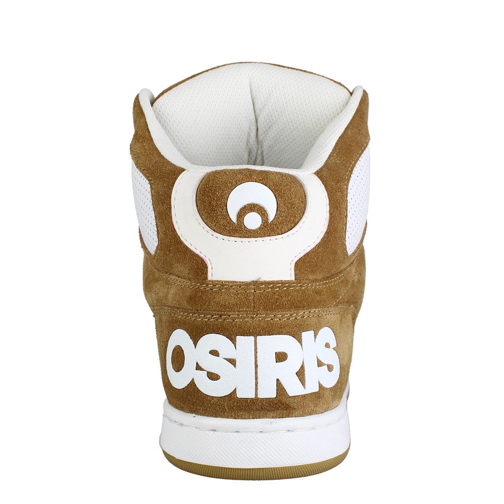 Osiris NYC 83 CLK Skate Shoes - Brown/White High-Top Sneakers for Men & Women | Streetwear Fashion, Skateboarding, Casual Wear