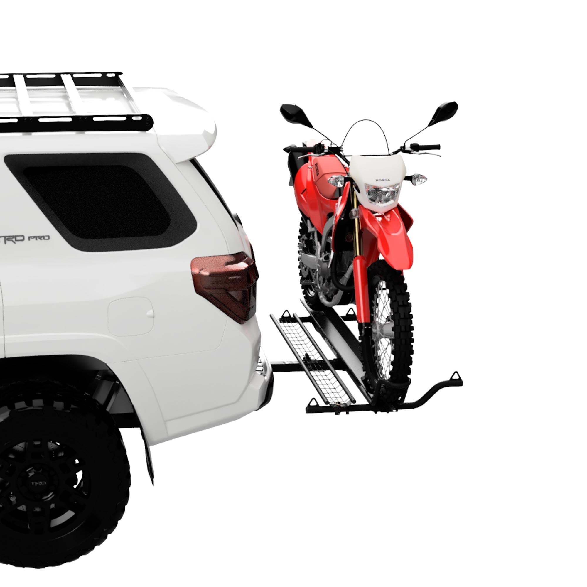 Heavy Duty M3 Motorcycle Hitch Carrier for Trucks & SUVs - 600 lbs Capacity - Easy Loading & Secure Transport - Perfect for Road Trips & Off-Road Adventures