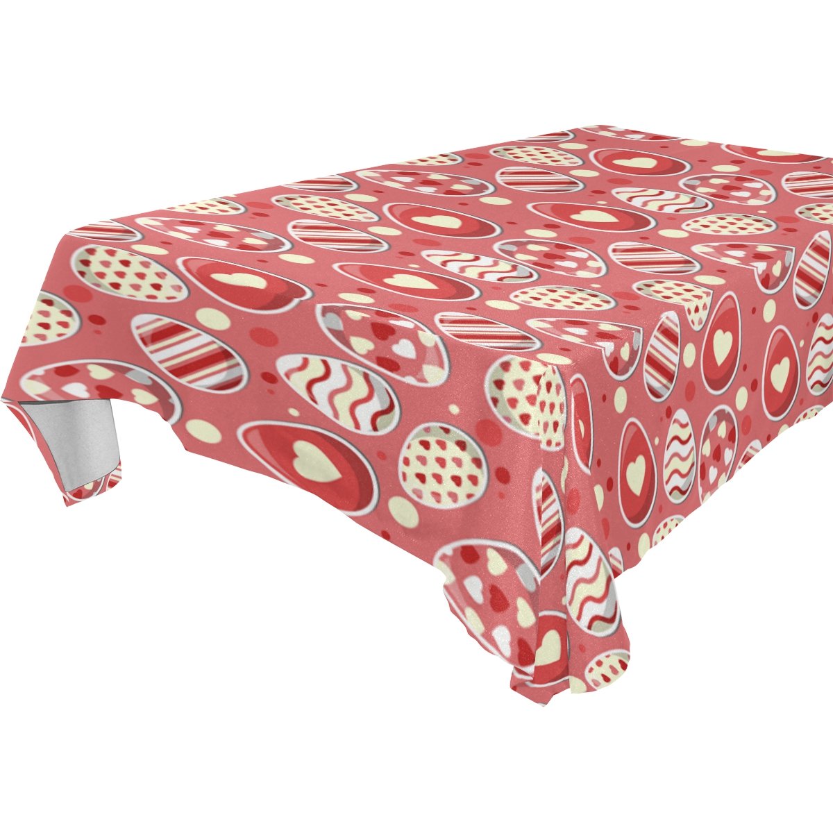 Easter Bunny Egg Polyester Tablecloth - Waterproof Washable Table Cover for Dinner Party, Picnic, Kitchen Decor - Perfect for Holiday Celebrations & Home Decorations