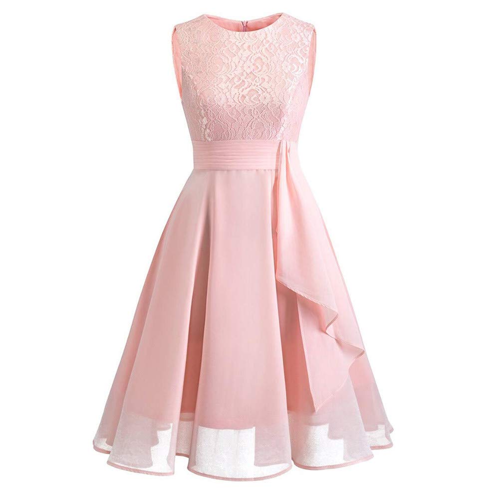 Elegant Long Sleeveless Lace Bridesmaid Dress for Women - Formal Prom Gown with Ruffles - Perfect for Weddings, Parties & Special Occasions