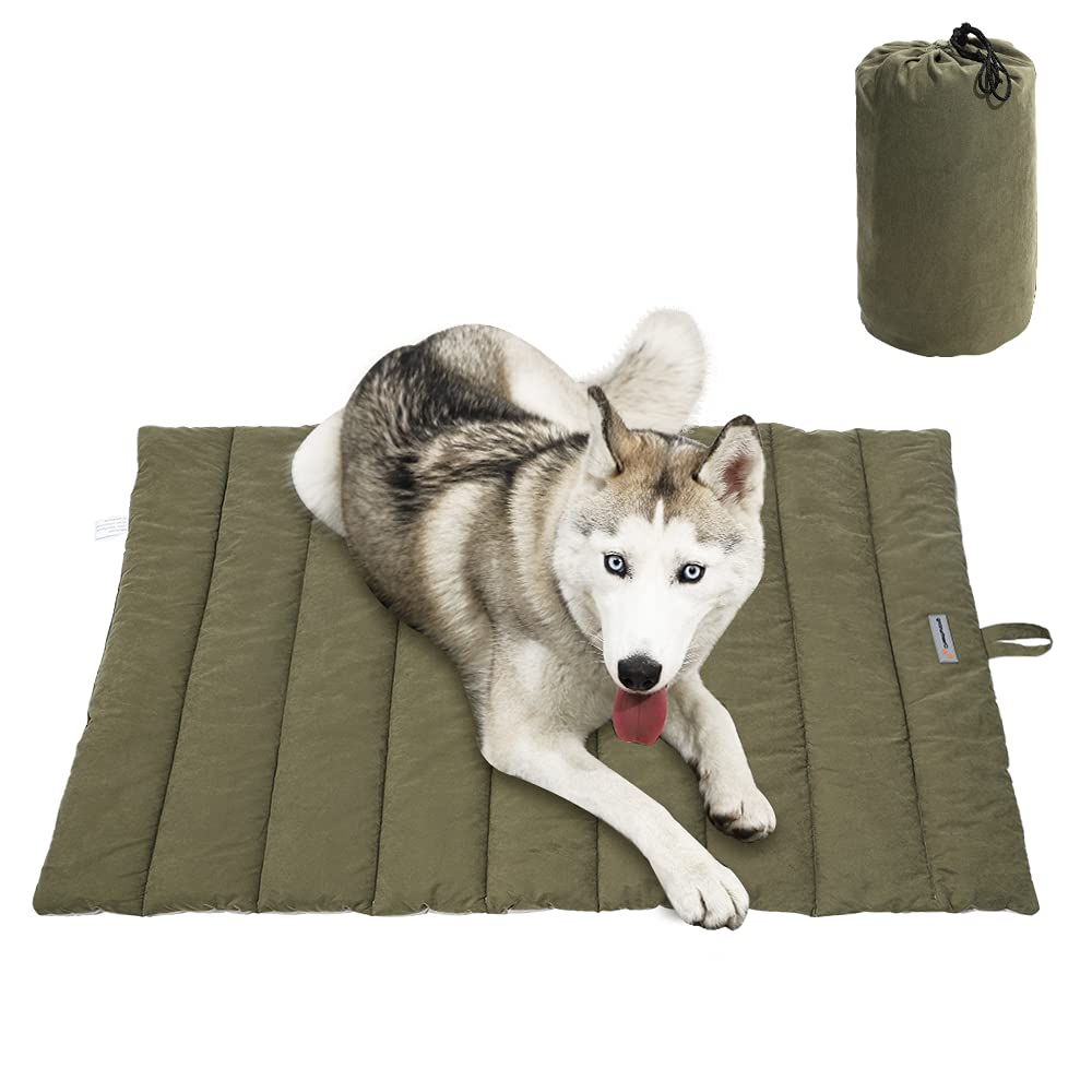 **Waterproof Outdoor Dog Bed - Large Washable & Durable Pet Mat for Camping, Travel, Hiking & Backyard Use**