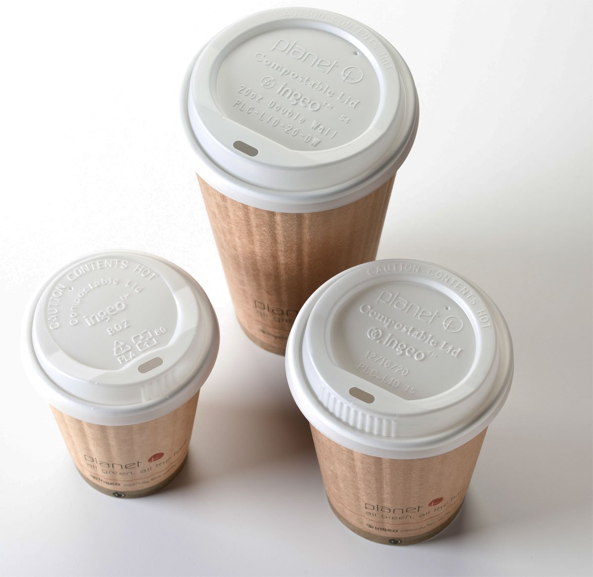 Eco-Friendly Compostable Hot Cup Lids for 10-16oz Cups - 1000 Pack | Sustainable Coffee Lids for Cafes, Takeout & Office Use