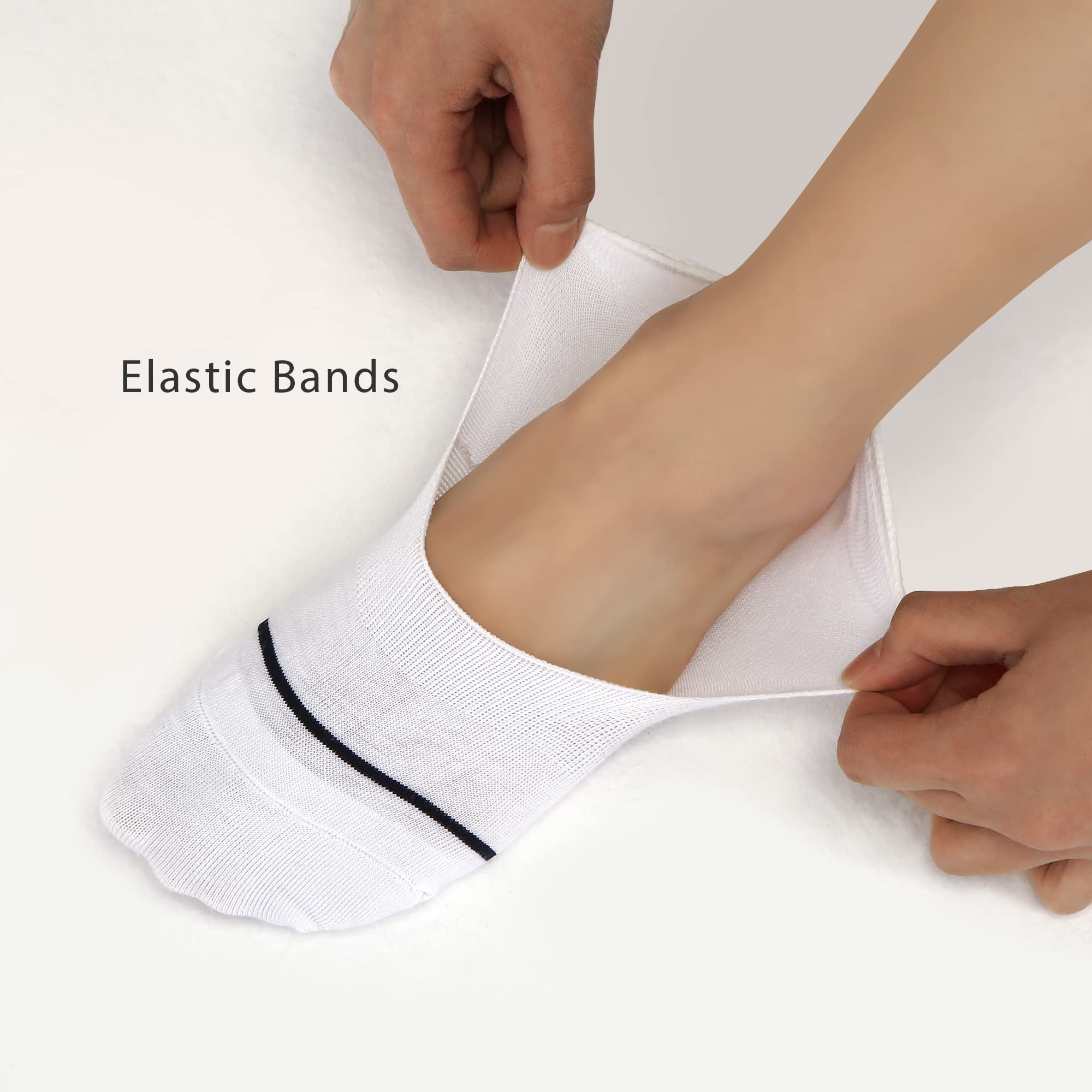MONFOOT 10 Pairs Invisible No Show Non-Slip Socks for Men & Women - Breathable Low Cut Liner Socks for Sneakers, Loafers & Casual Shoes - Multipack Comfort Socks for Everyday Wear