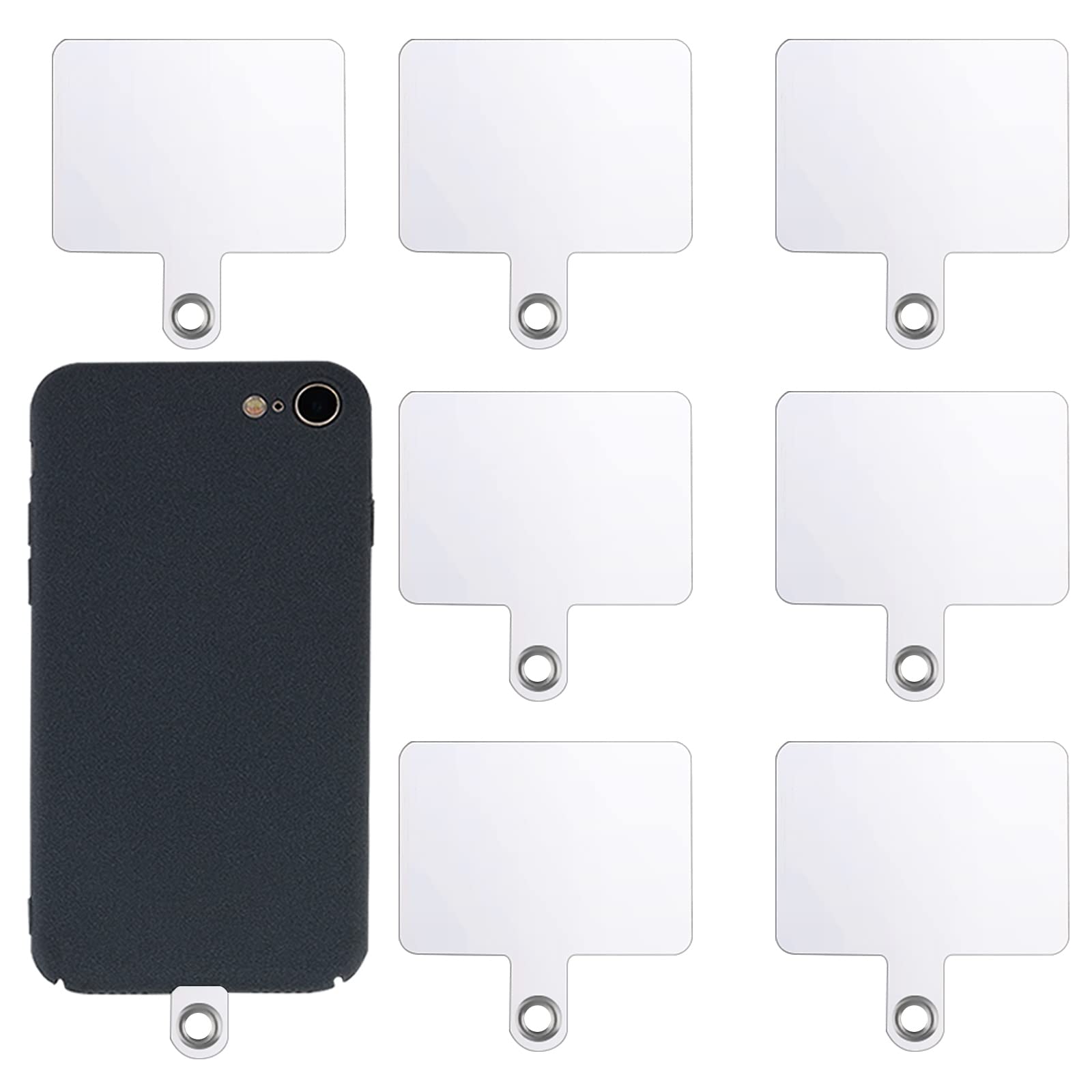 SAVITA 24 Pcs Clear PVC Phone Tether Tabs - Crossbody Phone Strap for Most Smartphones | Secure Phone Lanyard Patch for Running, Travel & Outdoor Activities