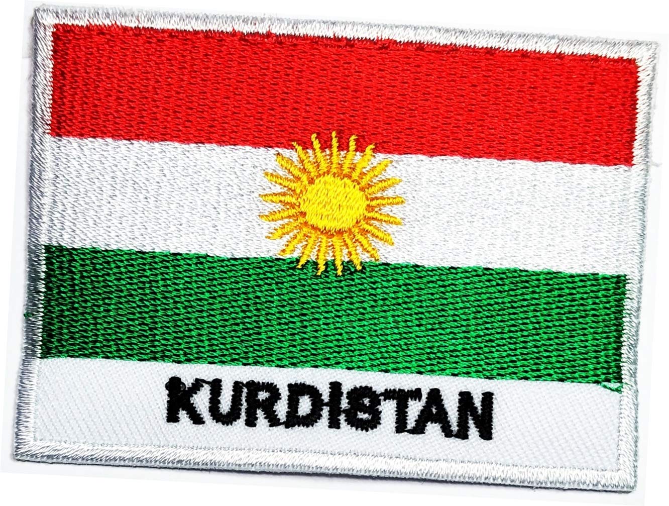 Kurdistan Flag Patch - Embroidered Iron On & Sew On Badge for Jackets, Jeans, Hats & Backpacks | Military Uniform Emblem & Polo Shirt Accessory | Perfect for National Pride & Custom DIY Projects