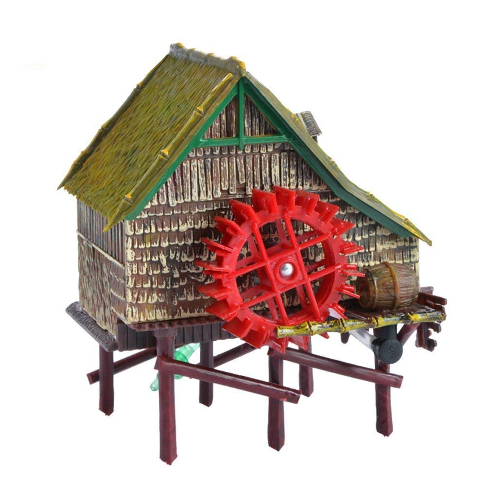 Saim Windmill Live Action Aquarium Ornament with Air Pump - Aquarium Bubble Decor for Fish Tank, Underwater Decorations - Perfect for Home, Office & Kids Aquarium Setup