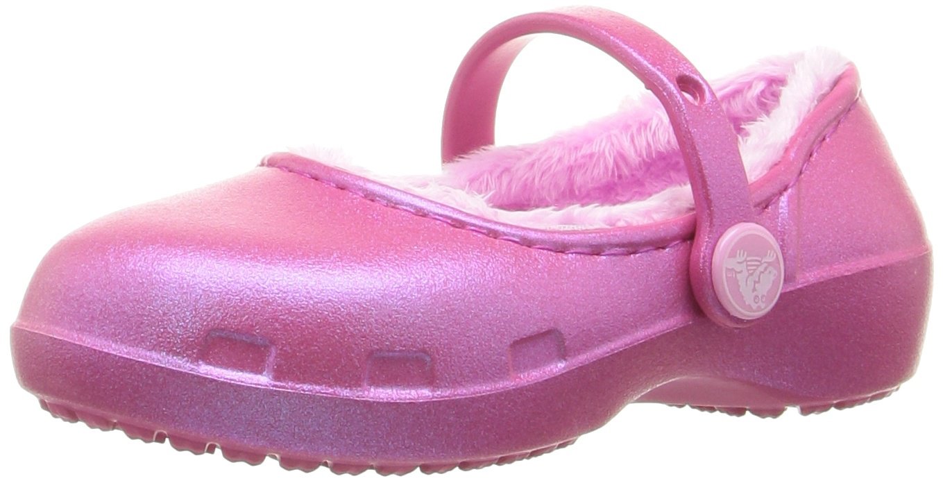 Crocs Karin Lined Clog Mary Jane Shoes for Toddler & Little Kids | Comfortable & Stylish Waterproof Slip-Ons for School, Play & Outdoor Activities