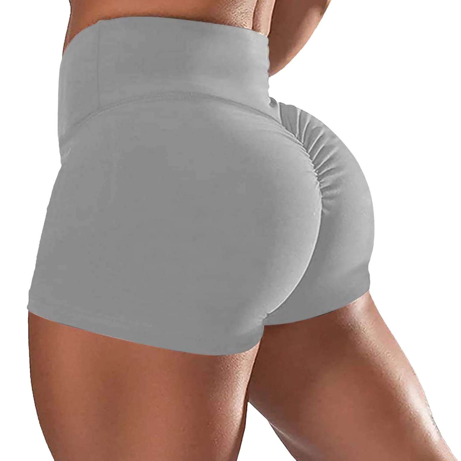 Women's Seamless Scrunch Butt-Lifting Yoga Shorts - High Waist Booty Workout Biker Shorts for Gym, Running & Lounge Wear