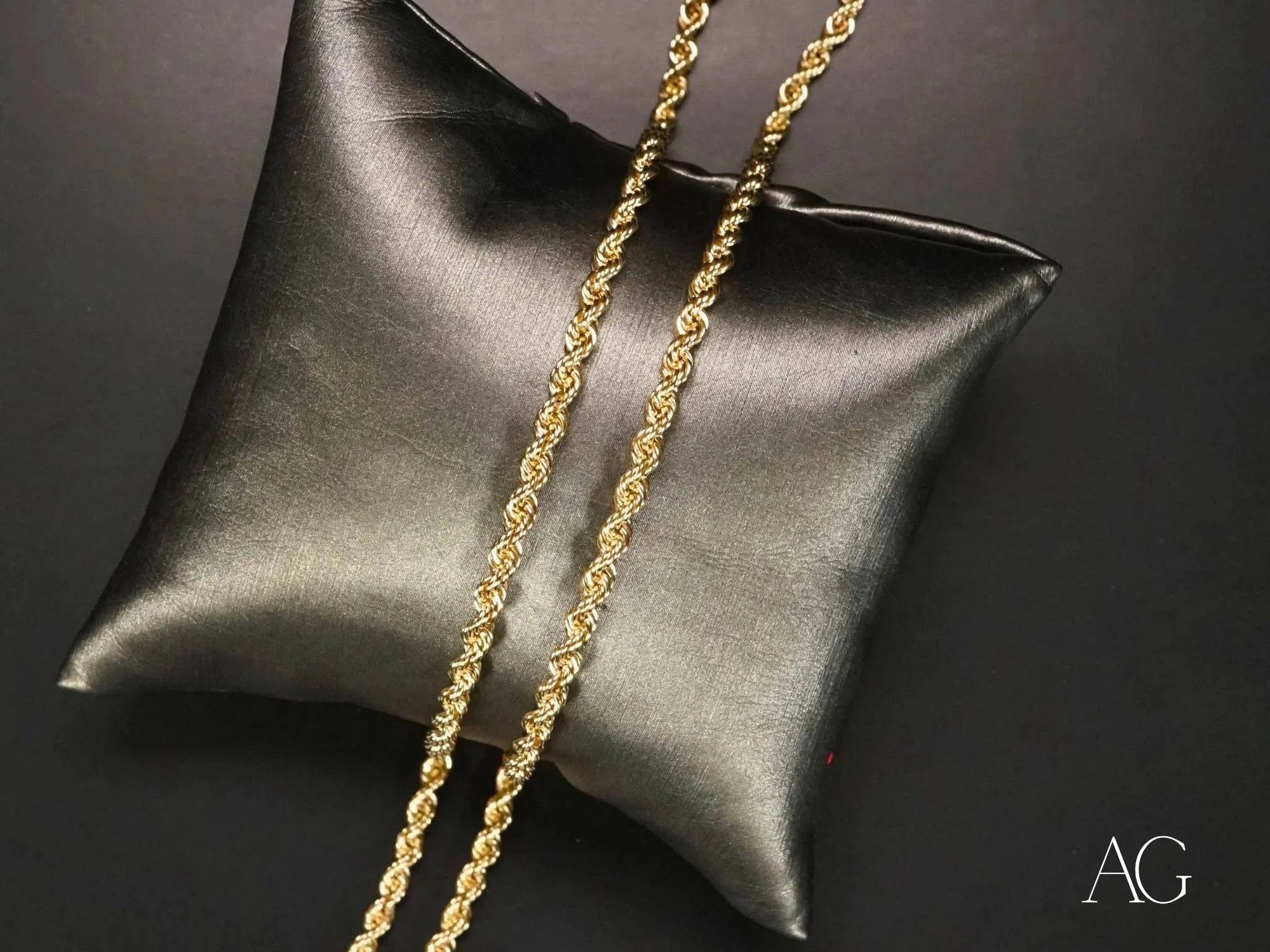 14K Solid Gold 16-Inch Rope Chain Necklace for Women - Timeless Elegant Jewelry Gift for Birthday, Anniversary & Special Occasions