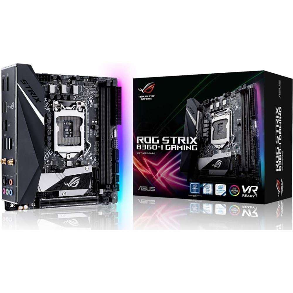 ASUS ROG STRIX B360-I Gaming Motherboard - LGA 1151 Socket, Intel B360 Chipset, Mini-ITX for Compact Gaming PCs - Perfect for Esports, Streaming & VR Gaming Setups