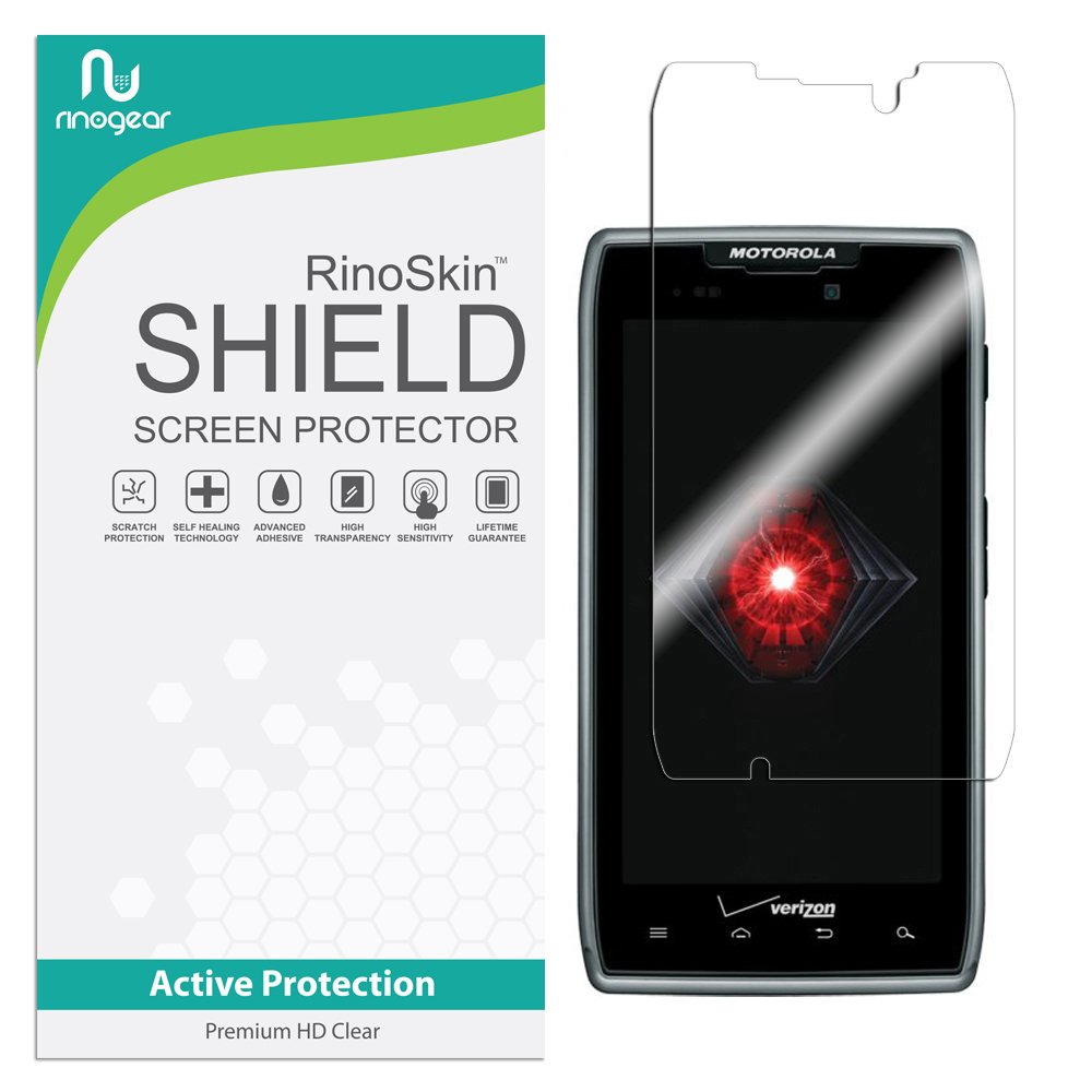 RinoGear Case Friendly Screen Protector for Motorola Droid RAZR Maxx - Flexible TPU Film, Full Coverage Clear Protection - Perfect for Everyday Use, Travel & Work