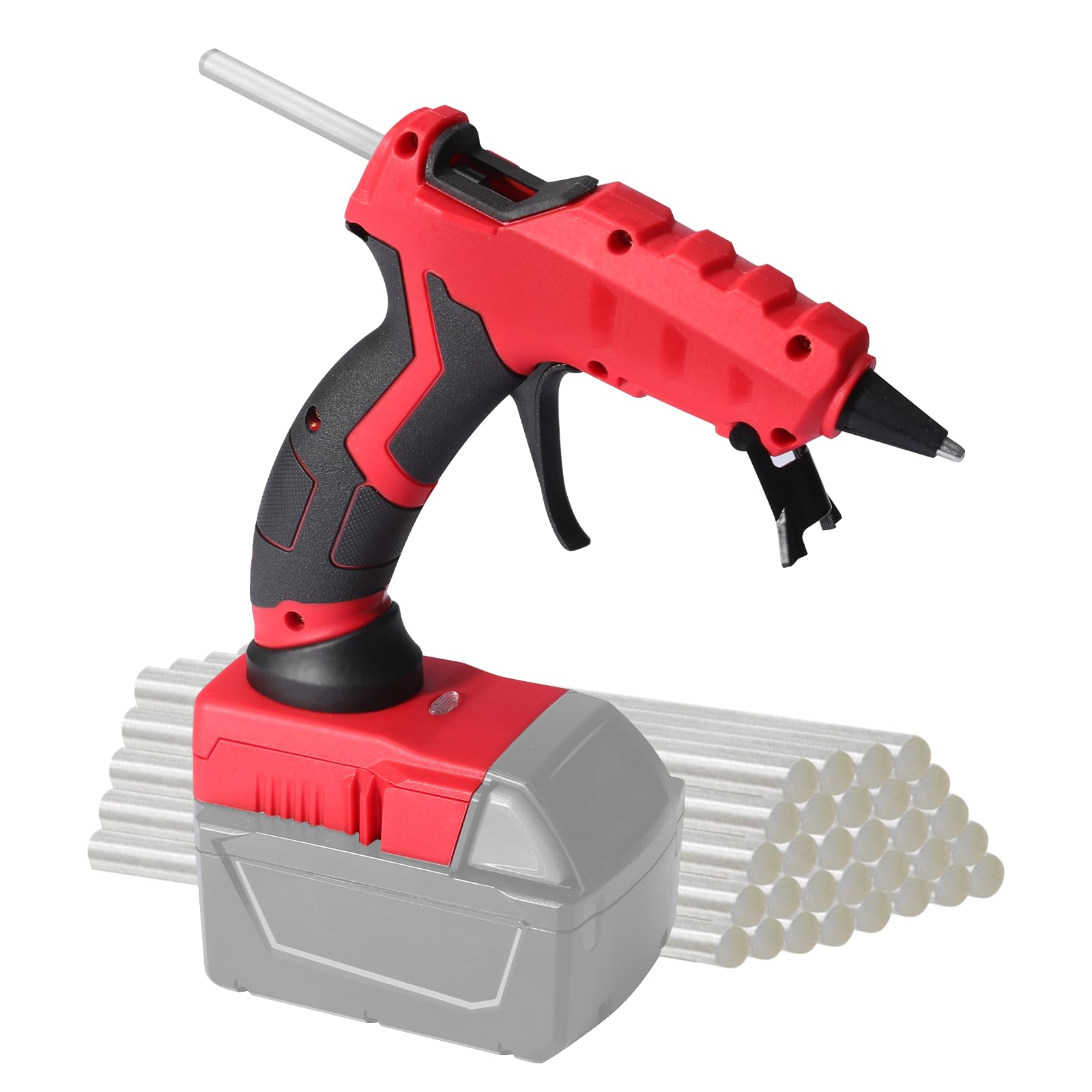 Milwaukee M18B Cordless Hot Glue Gun - 18V Max Li-ion Battery Powered, 30-Second Fast Preheat, Tool Only with 30 Glue Sticks - Perfect for Arts & Crafts, DIY Projects, Home Repairs & Woodworking