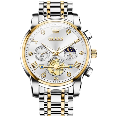 gold sliver band white face-2856
