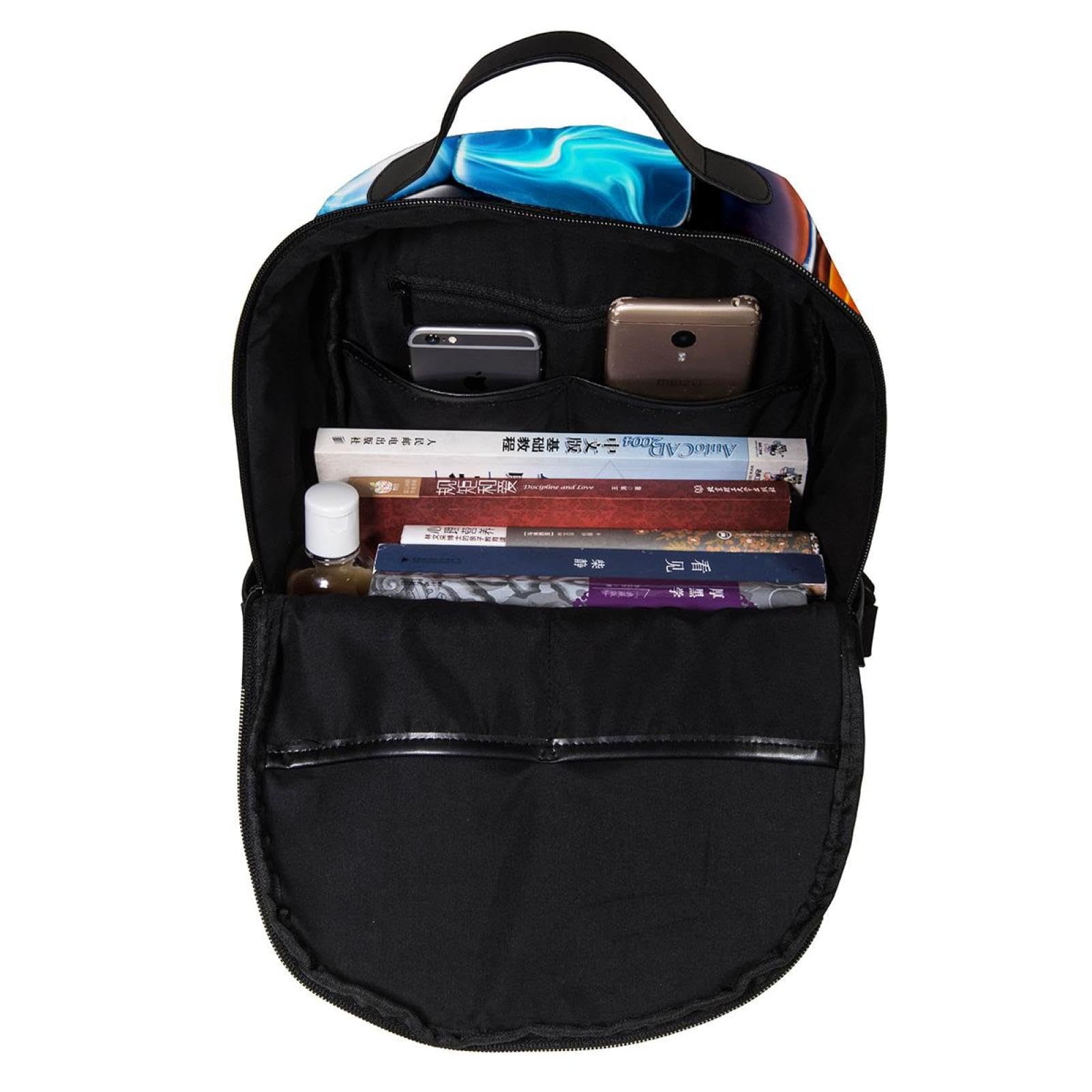 Best Travel Backpack for Men & Women - Durable Flaming Football Design Backpack for Hiking, Camping & Daily Commute